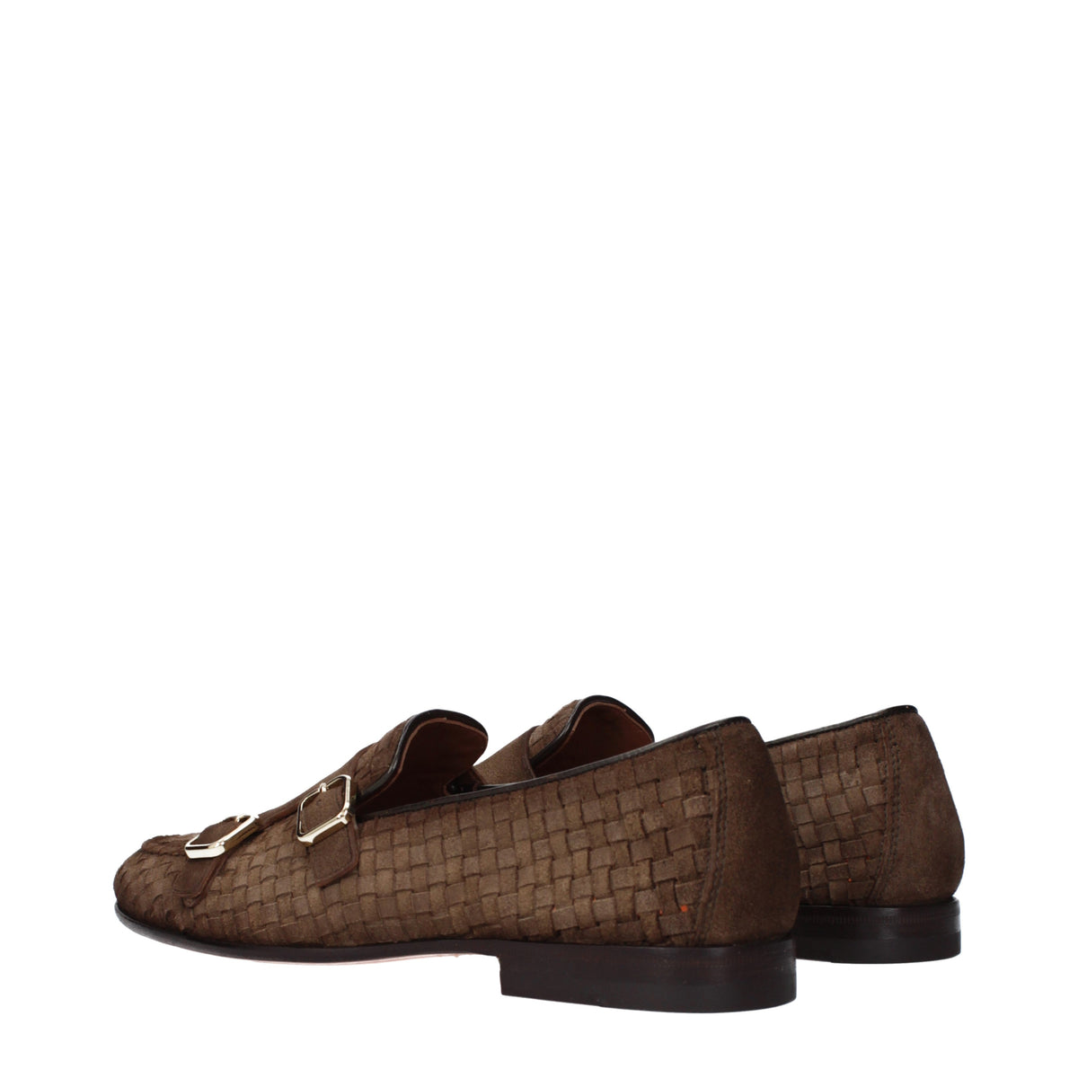 Santoni Lace up and Monkstrap Men Suede Brown