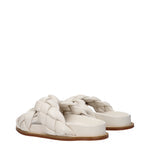 Fabiana Filippi Slippers and Clogs Women Leather Beige/Ivory