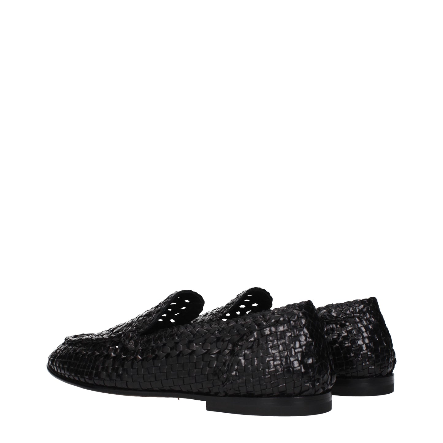 Dolce&Gabbana Slip on Men Leather Black