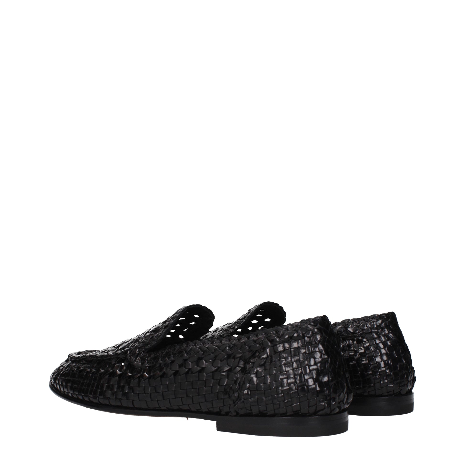 Dolce&Gabbana Slip on Men Leather Black