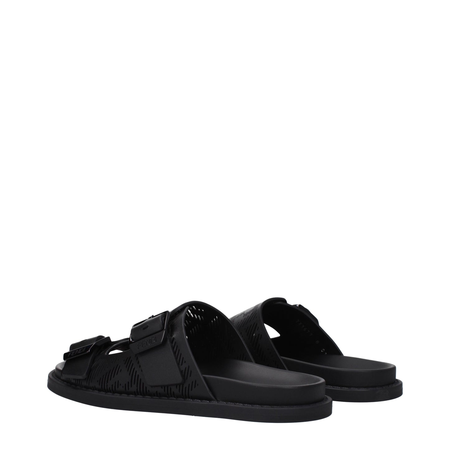 Fendi Sandals & Slippers Men Leather Black