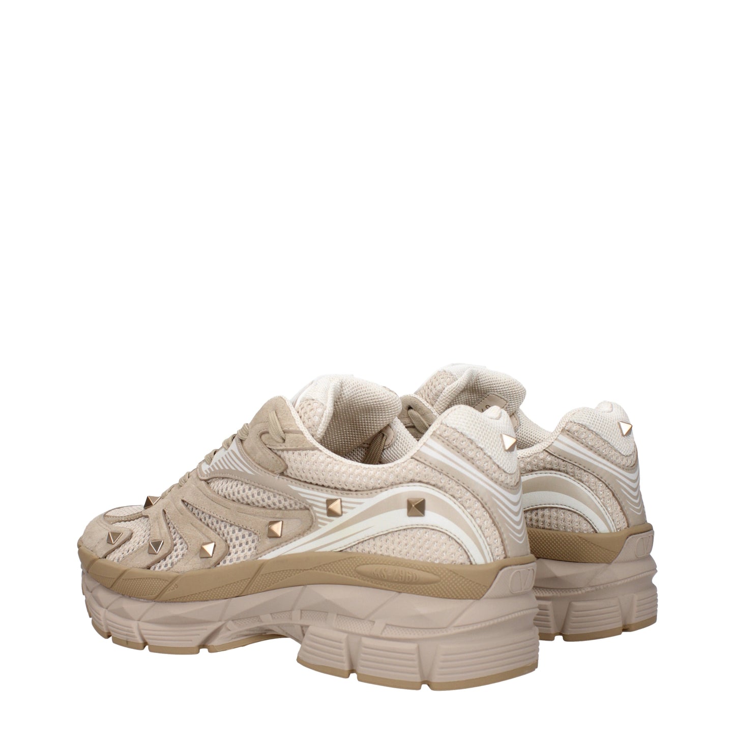 Valentino Garavani Men's Sneakers in Fabric  Beige/Mousse