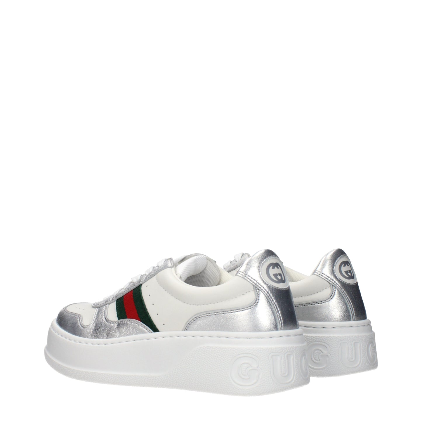 Gucci Sneakers Women Leather White/Silver