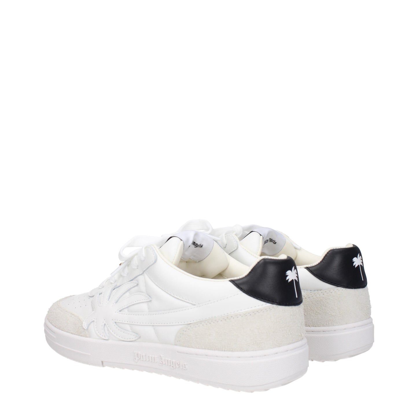 Palm Angels Men's Sneakers in Leather White/White