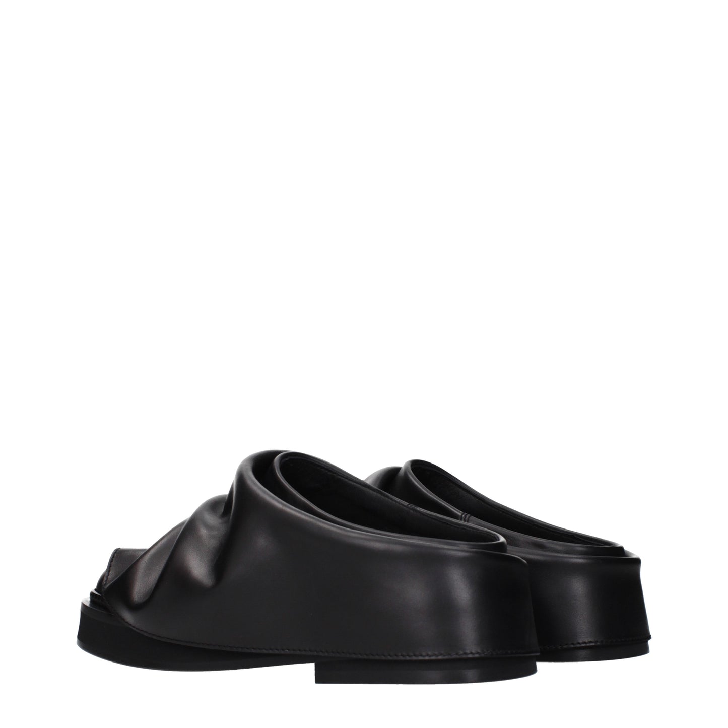 The Attico Slippers and Clogs Women Leather Black