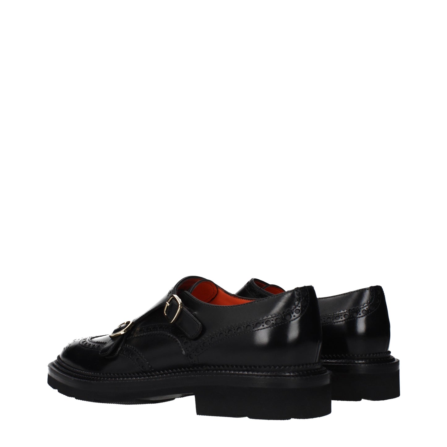 Santoni Lace up and Monkstrap Men Leather Black
