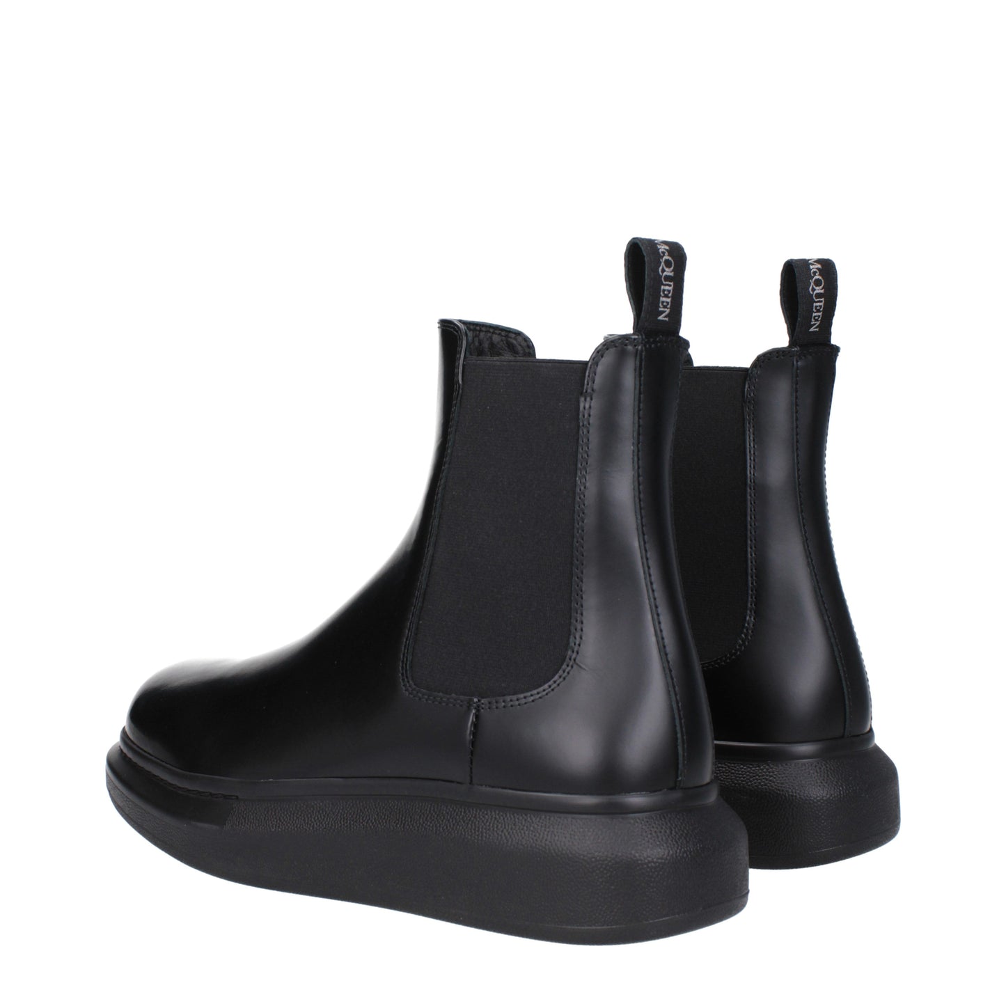 Alexander McQueen Men's Boots in Leather Black