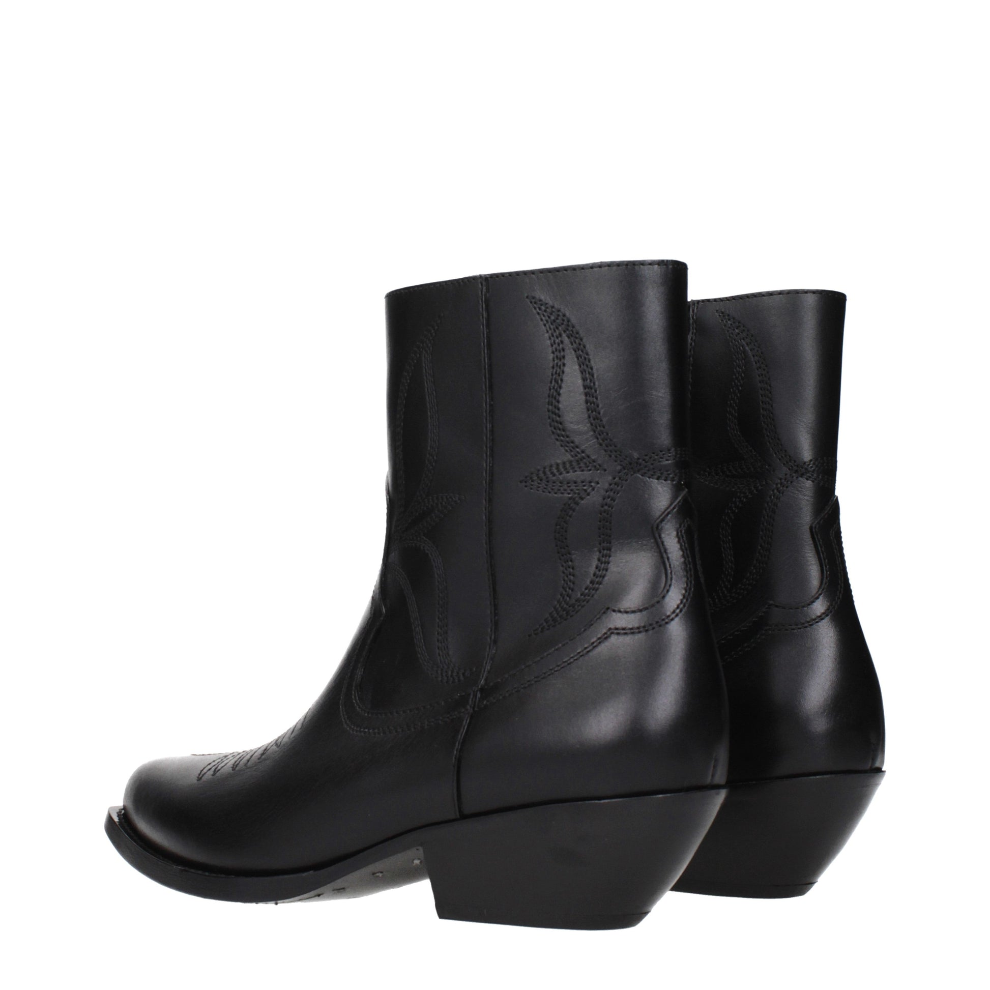 Celine Ankle Boots Women Leather Black