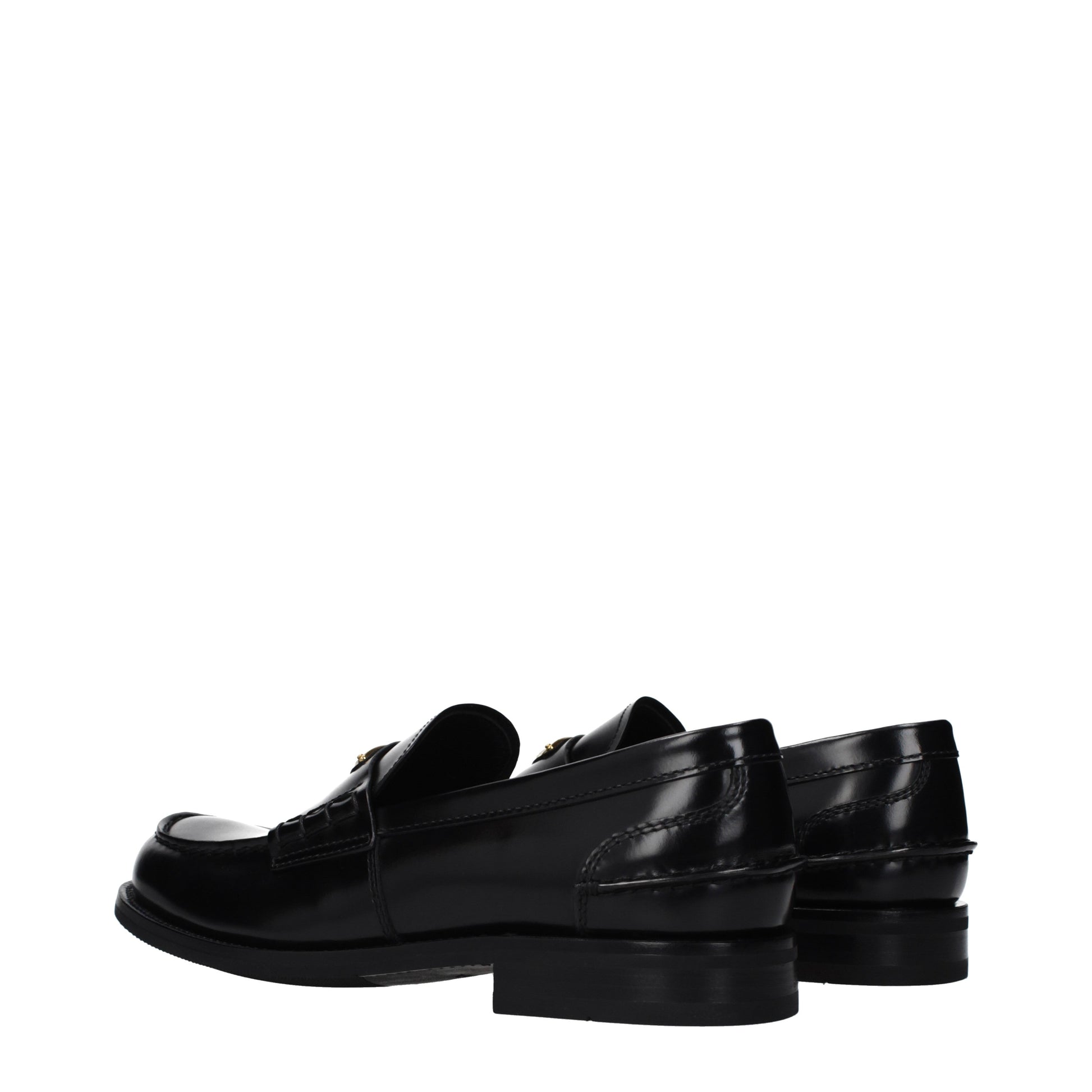 Prada Loafers Men Leather Black