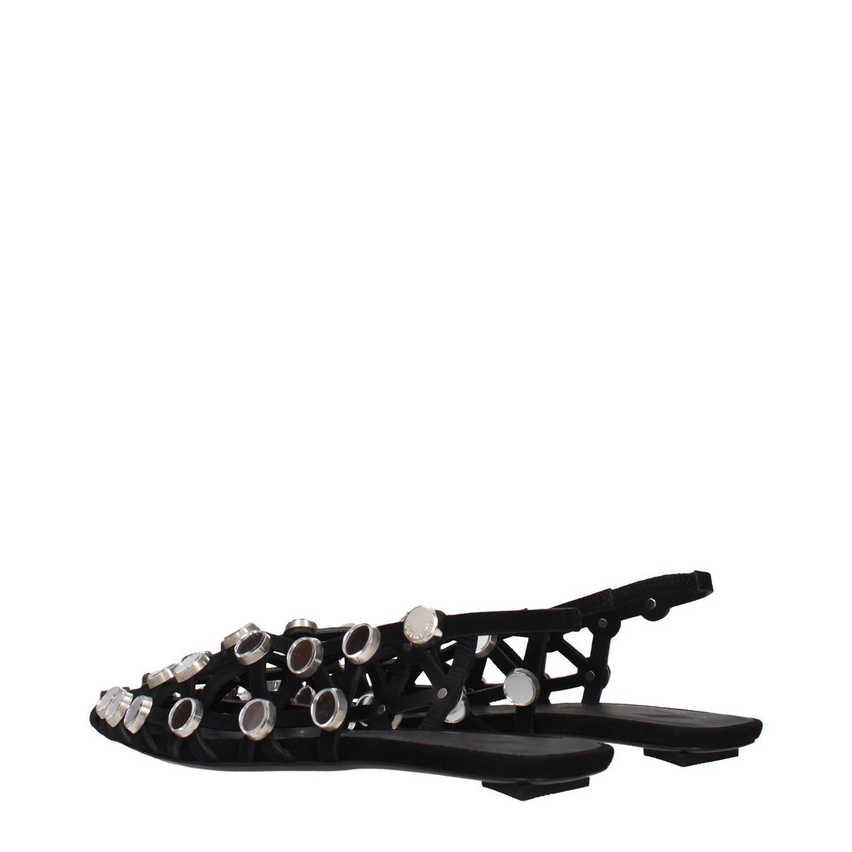 The Attico Ballet Flats Women Suede Black