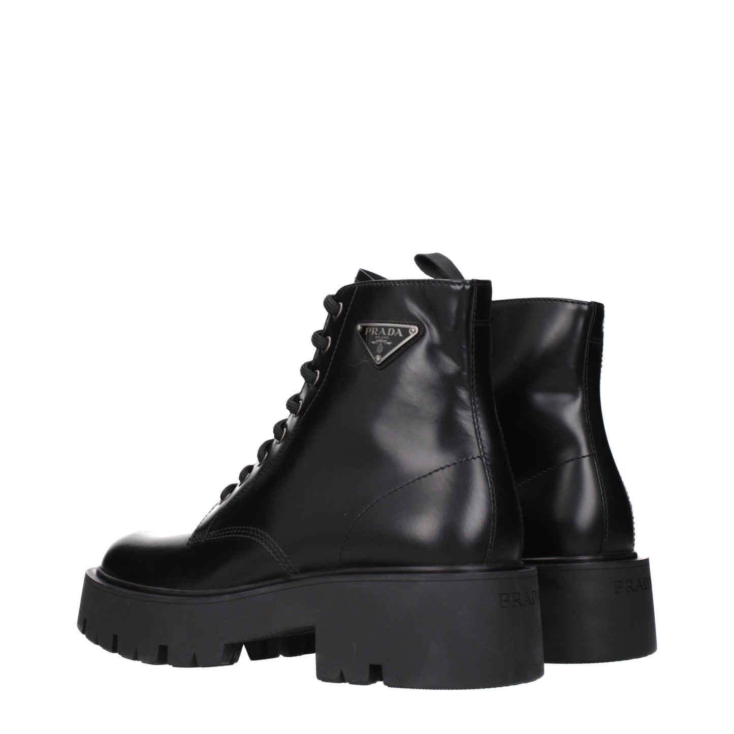 Prada Ankle Boots Men Leather Black