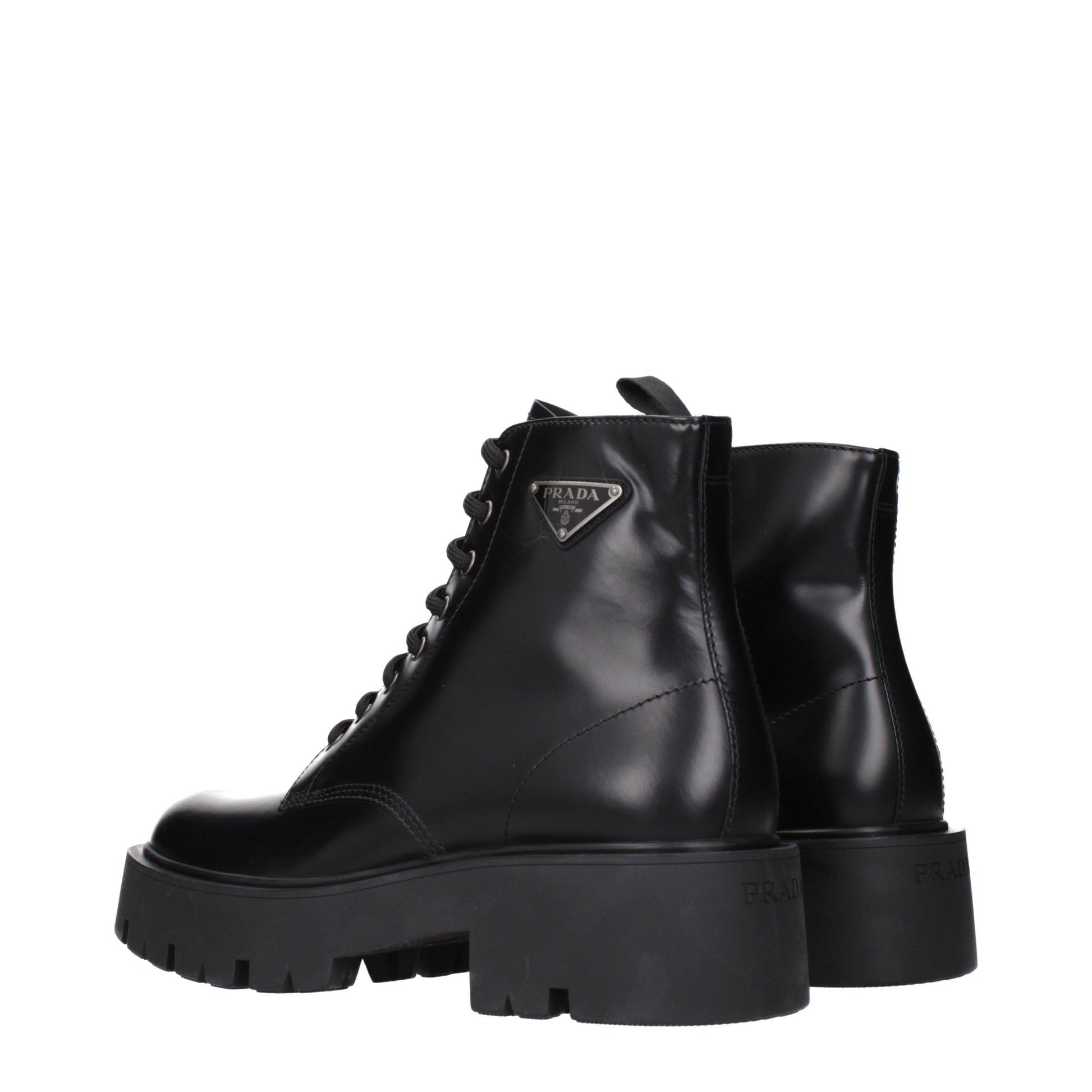 Prada Ankle Boots Men Leather Black