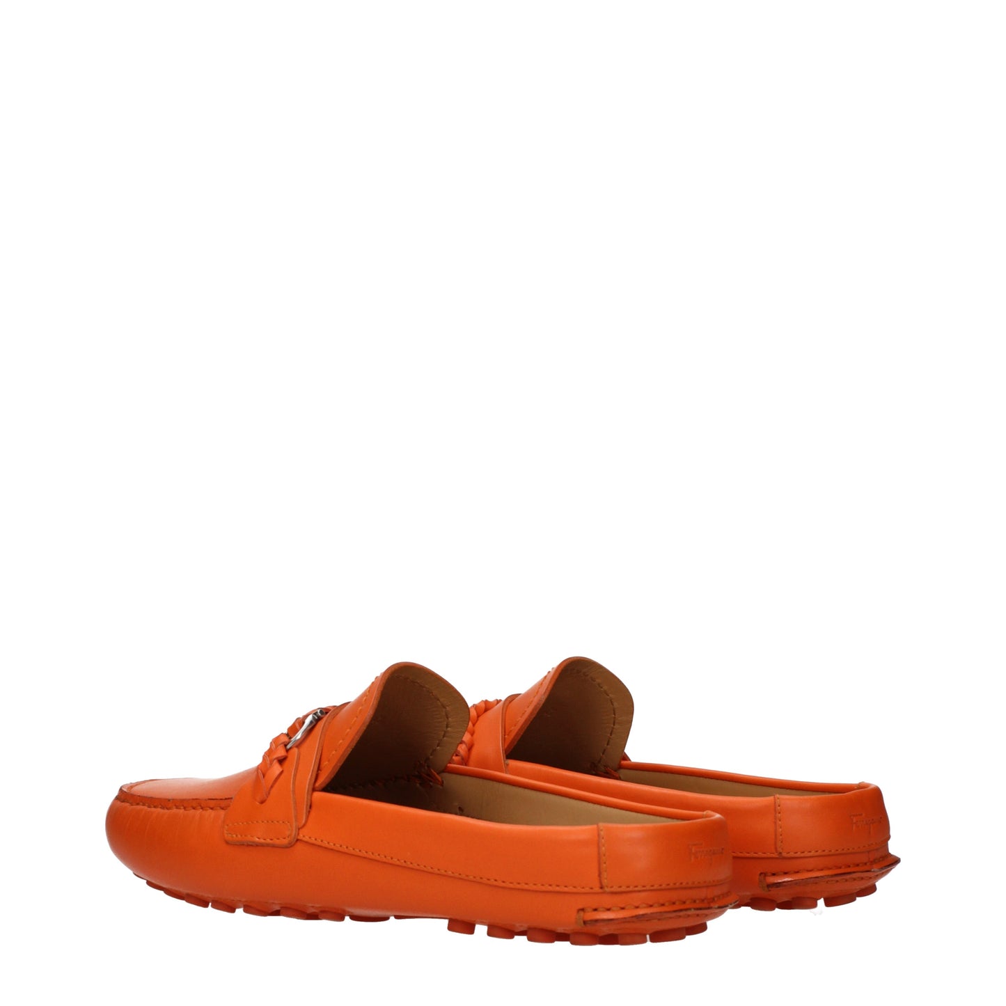 Salvatore Ferragamo Slippers and Clogs Women Leather Orange