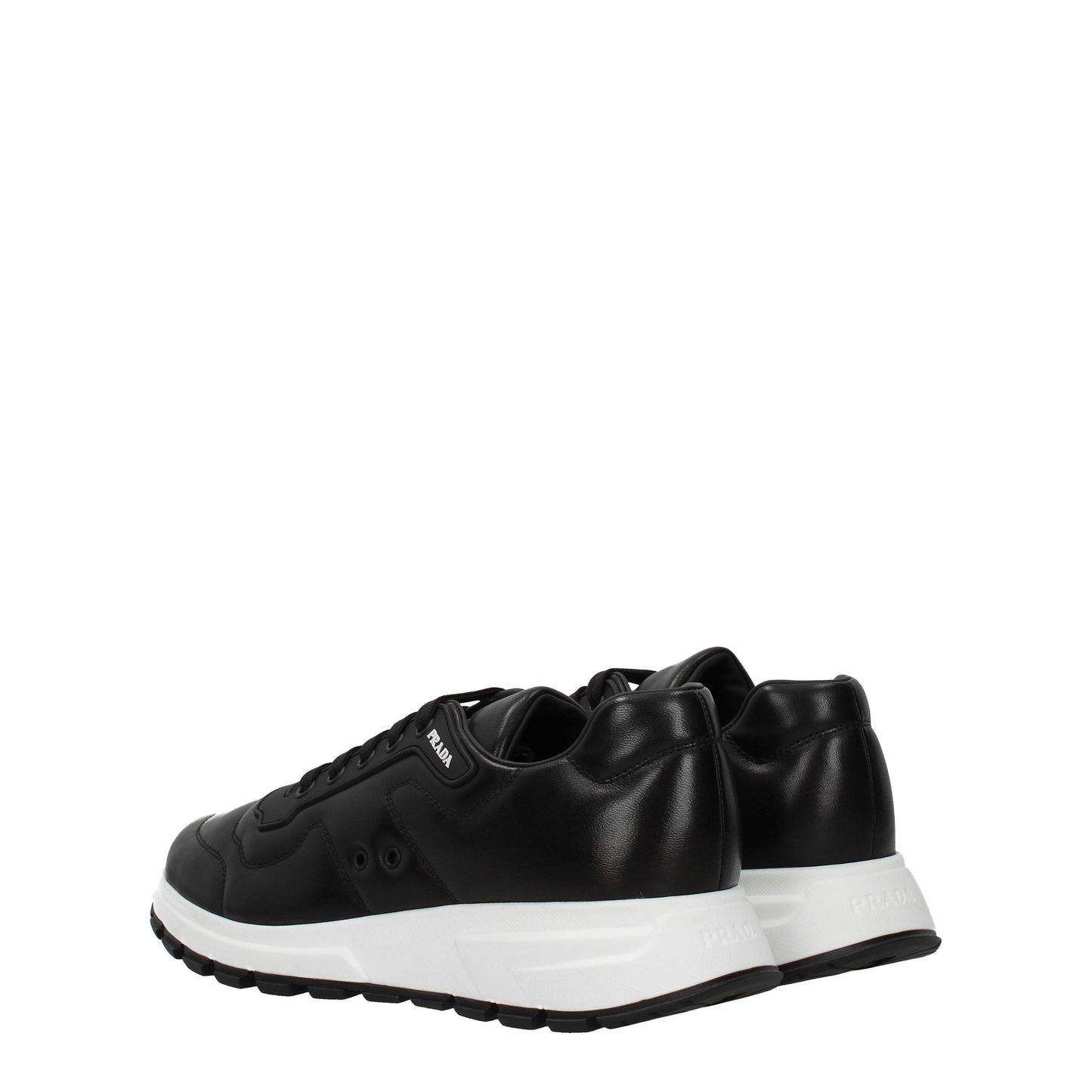 Prada Men's Sneakers in Leather Black