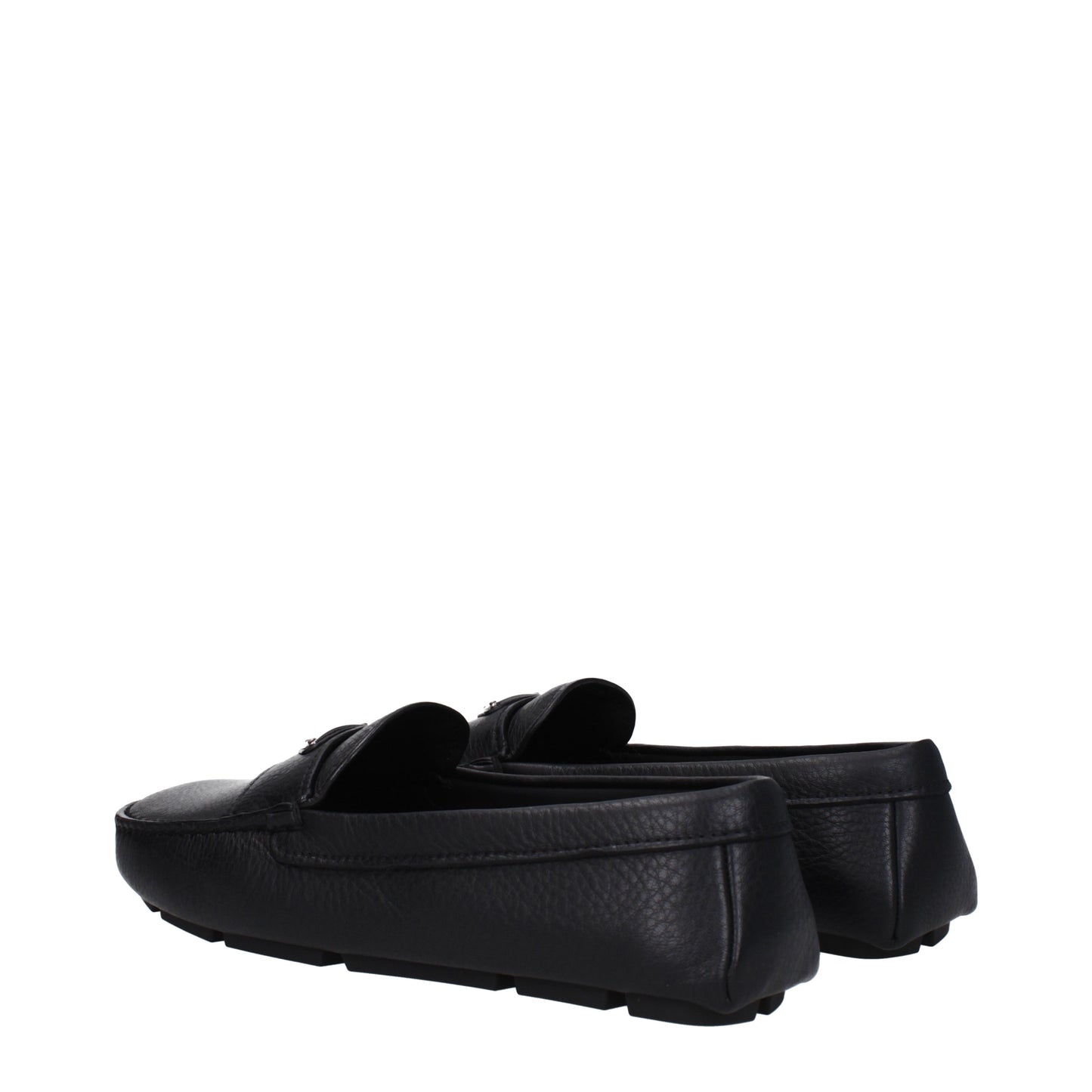 Prada Men's Loafers in Leather Black