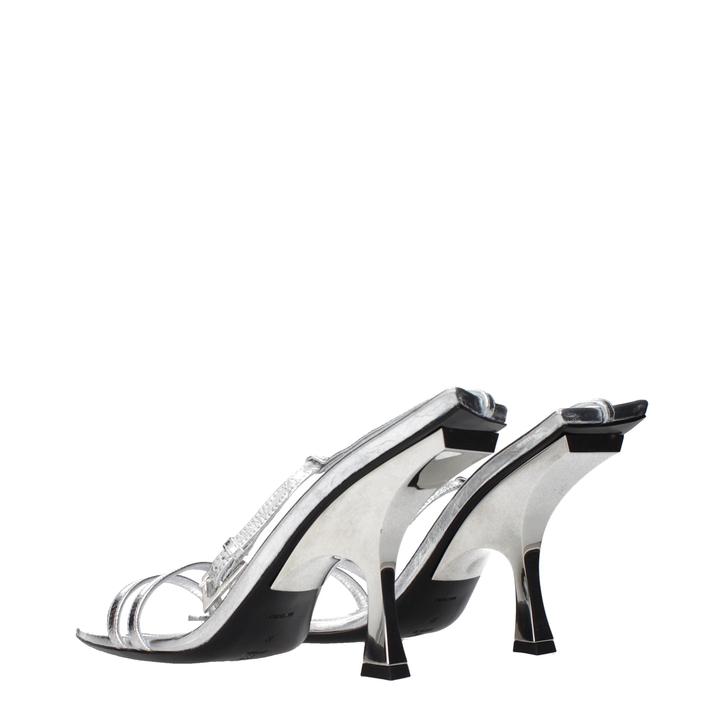The Attico Sandals Women Leather Silver