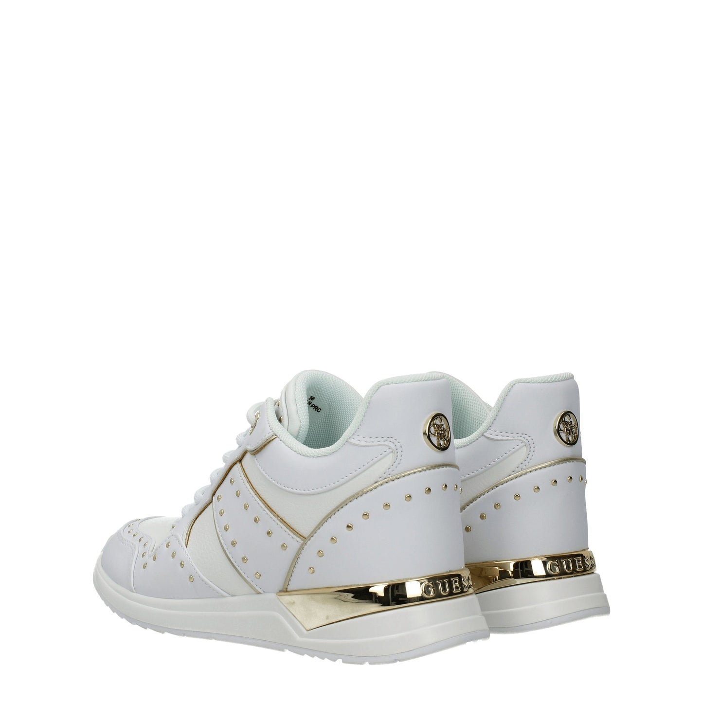 Guess Women's Sneakers in Polyurethane White/Gold