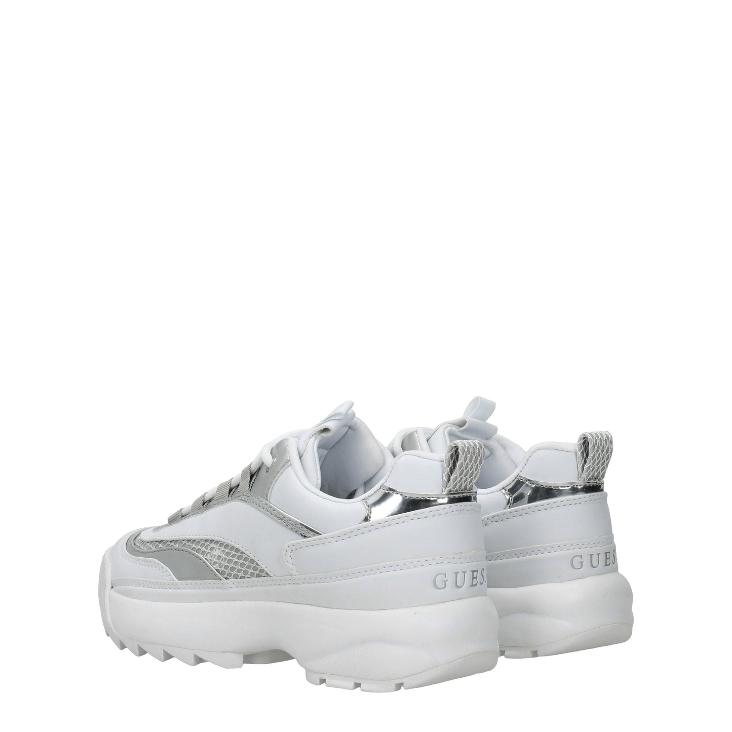 Guess Women's Sneakers in Polyurethane White/Silver