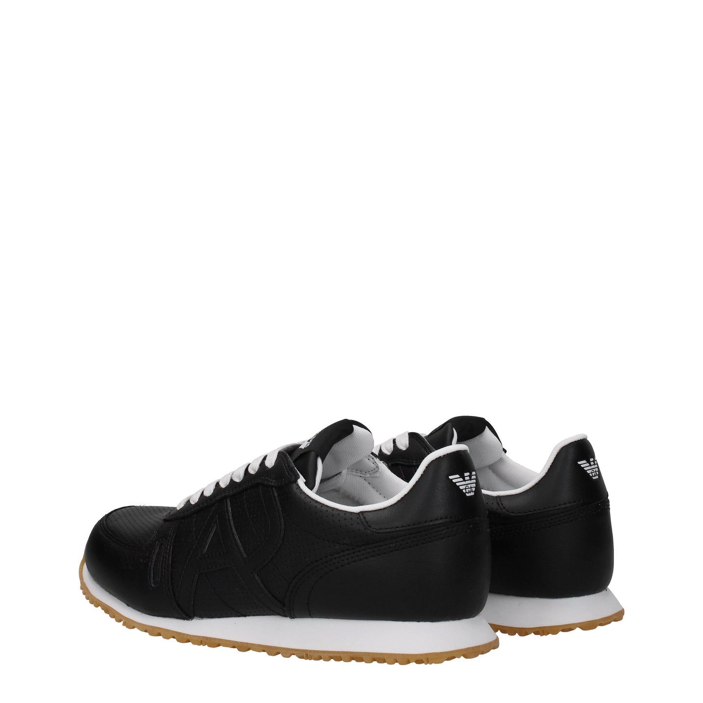 Armani Jeans Men's Sneakers in Leather Black