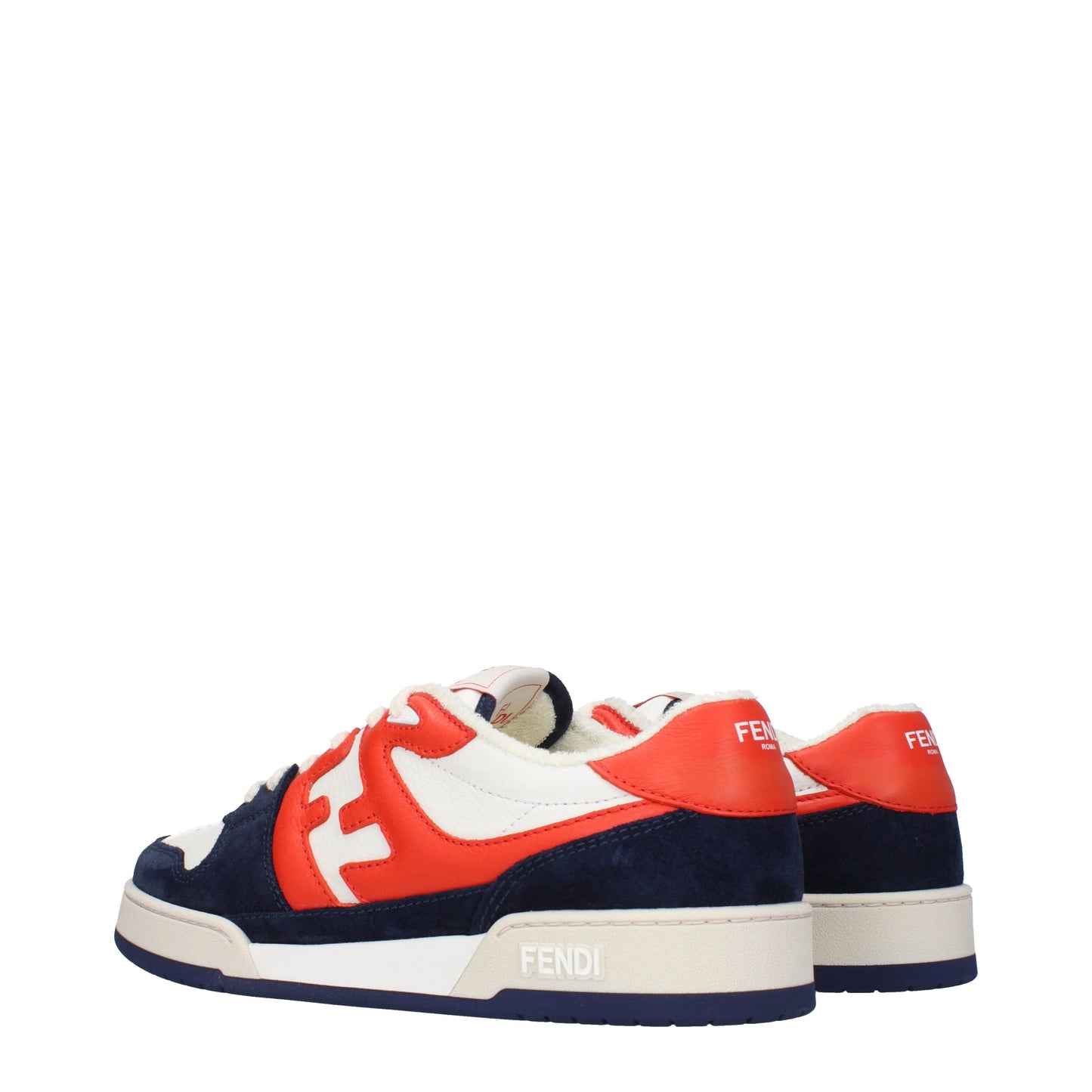 Fendi Men's Sneakers in Suede Blue/Red