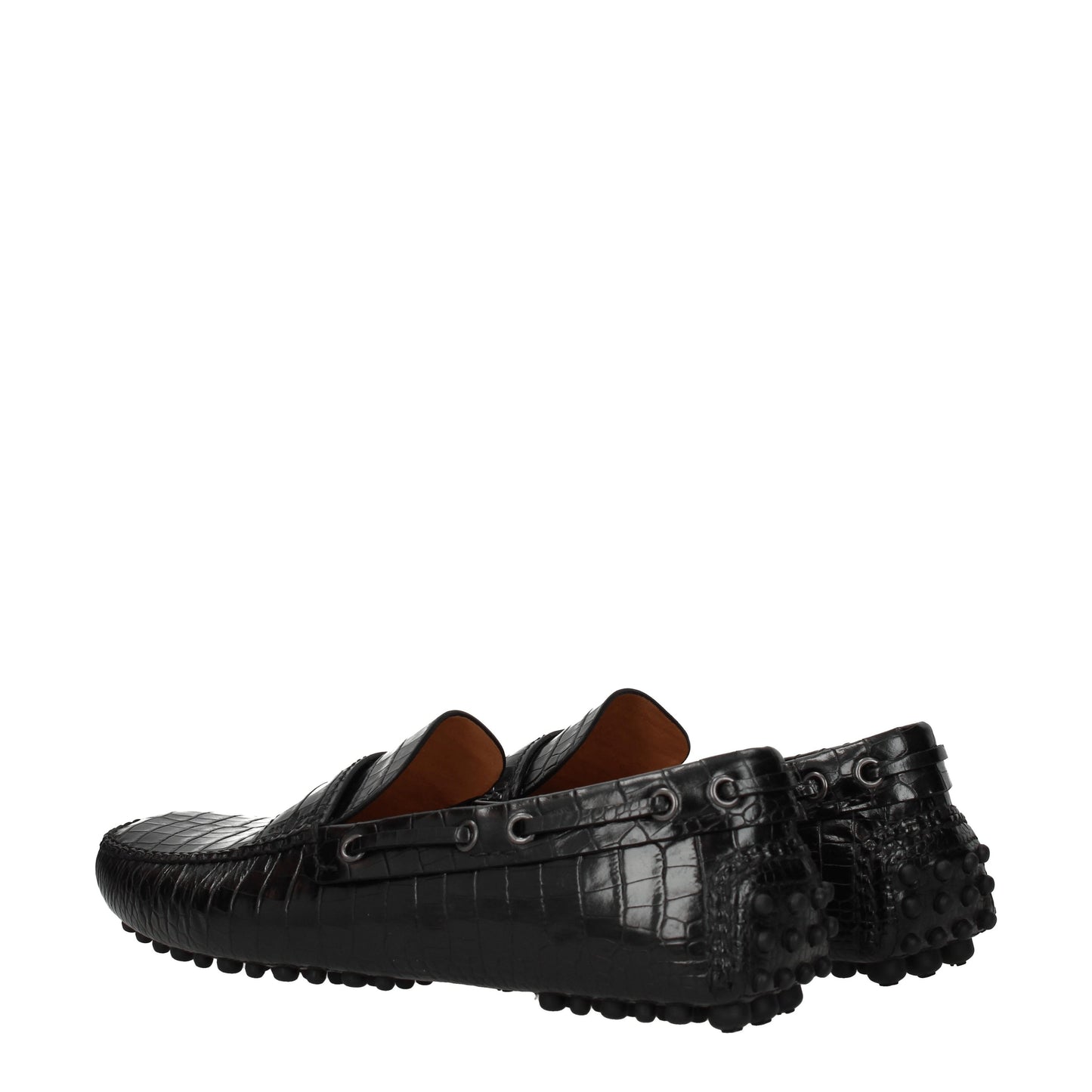 Car Shoe Men's Loafers in Leather Black