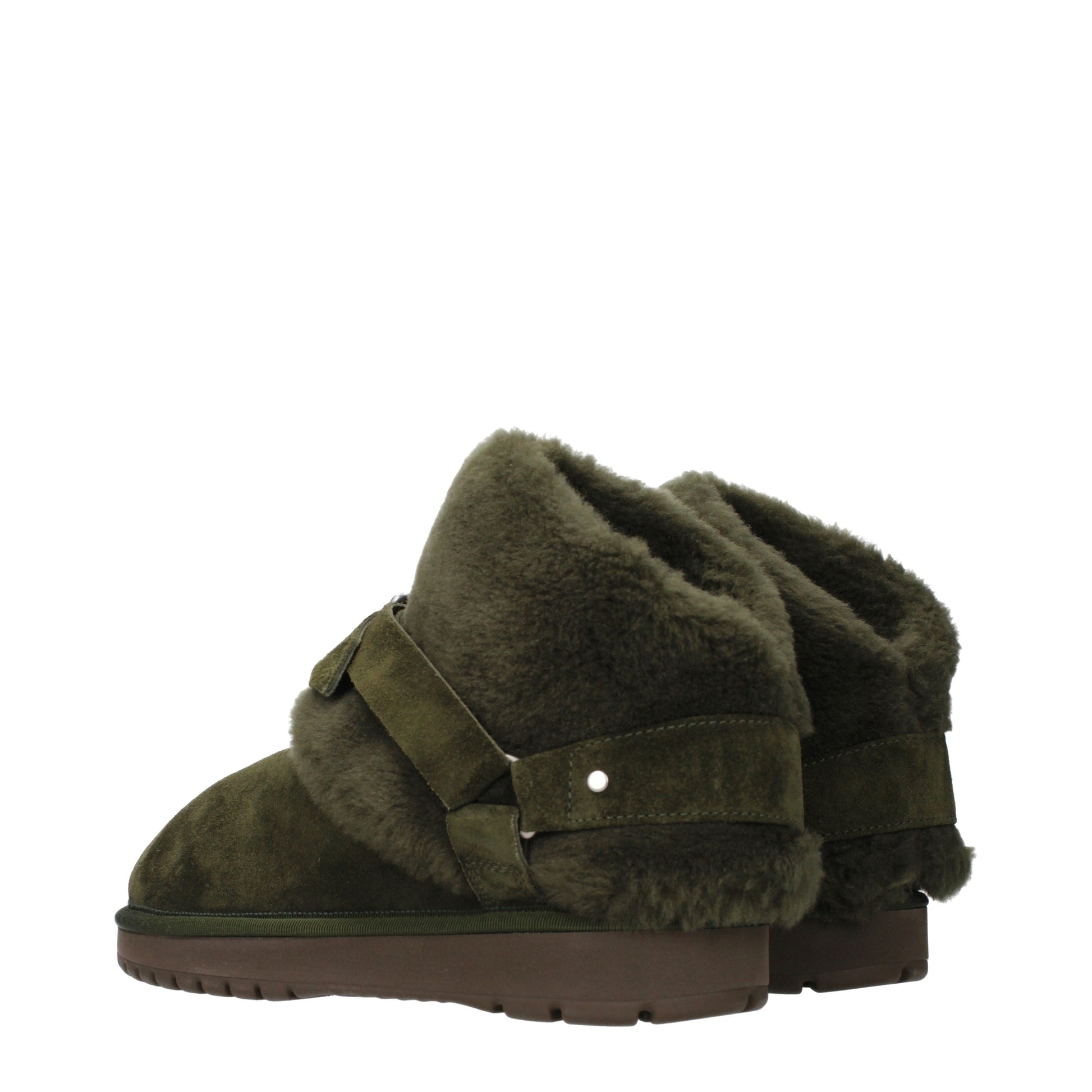 Burberry Ankle Boots Men Suede Green/Lake