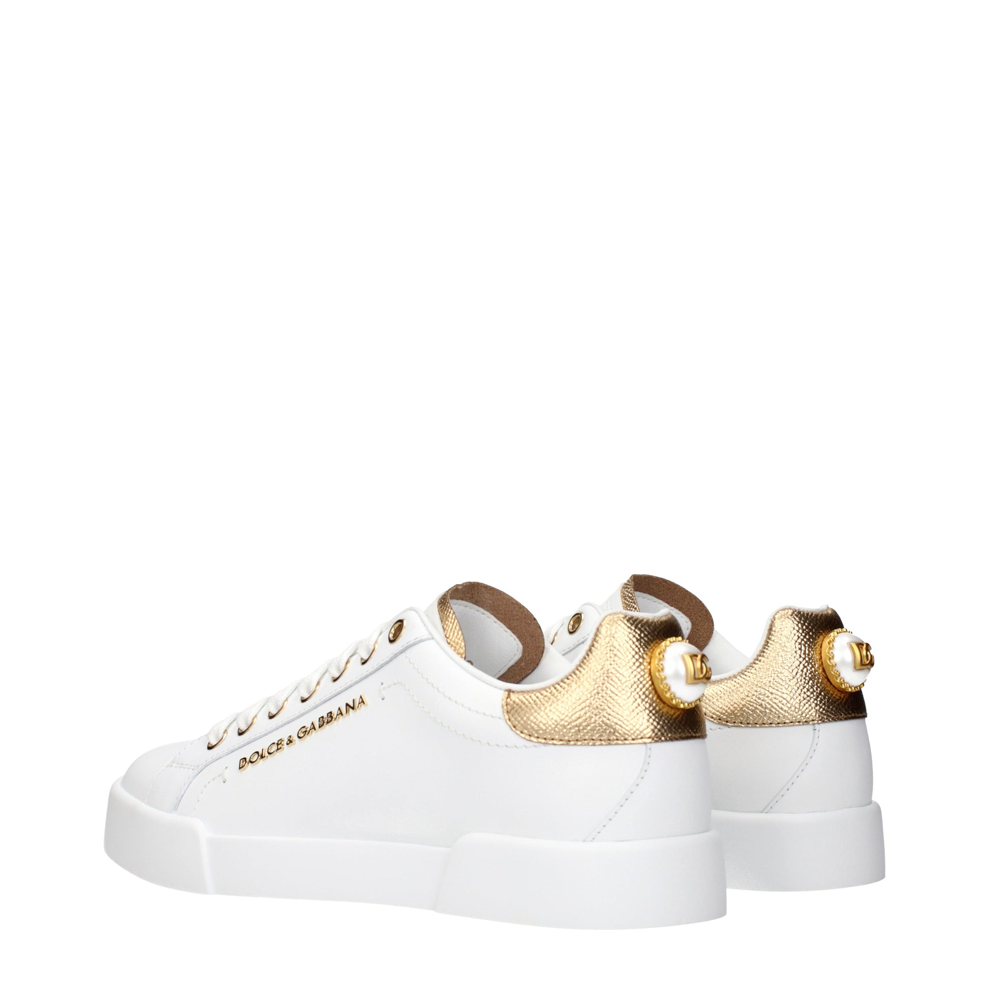 Dolce&Gabbana Sneakers Women Leather White/Gold