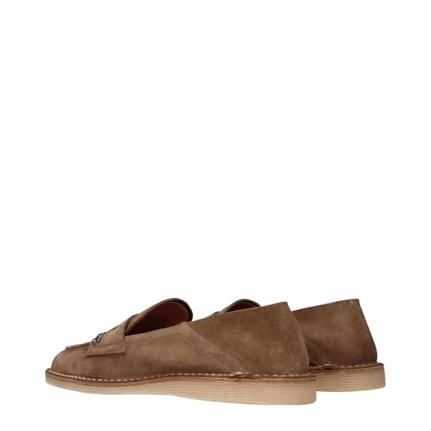 Dolce&Gabbana Loafers Men Suede Brown/Hazelnut