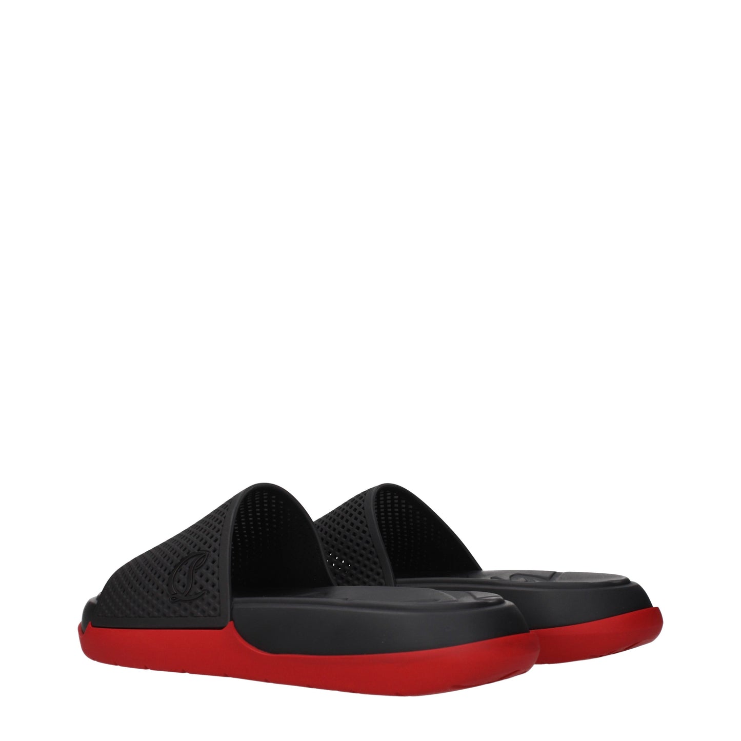 Louboutin Slippers and Clogs Men Rubber Black