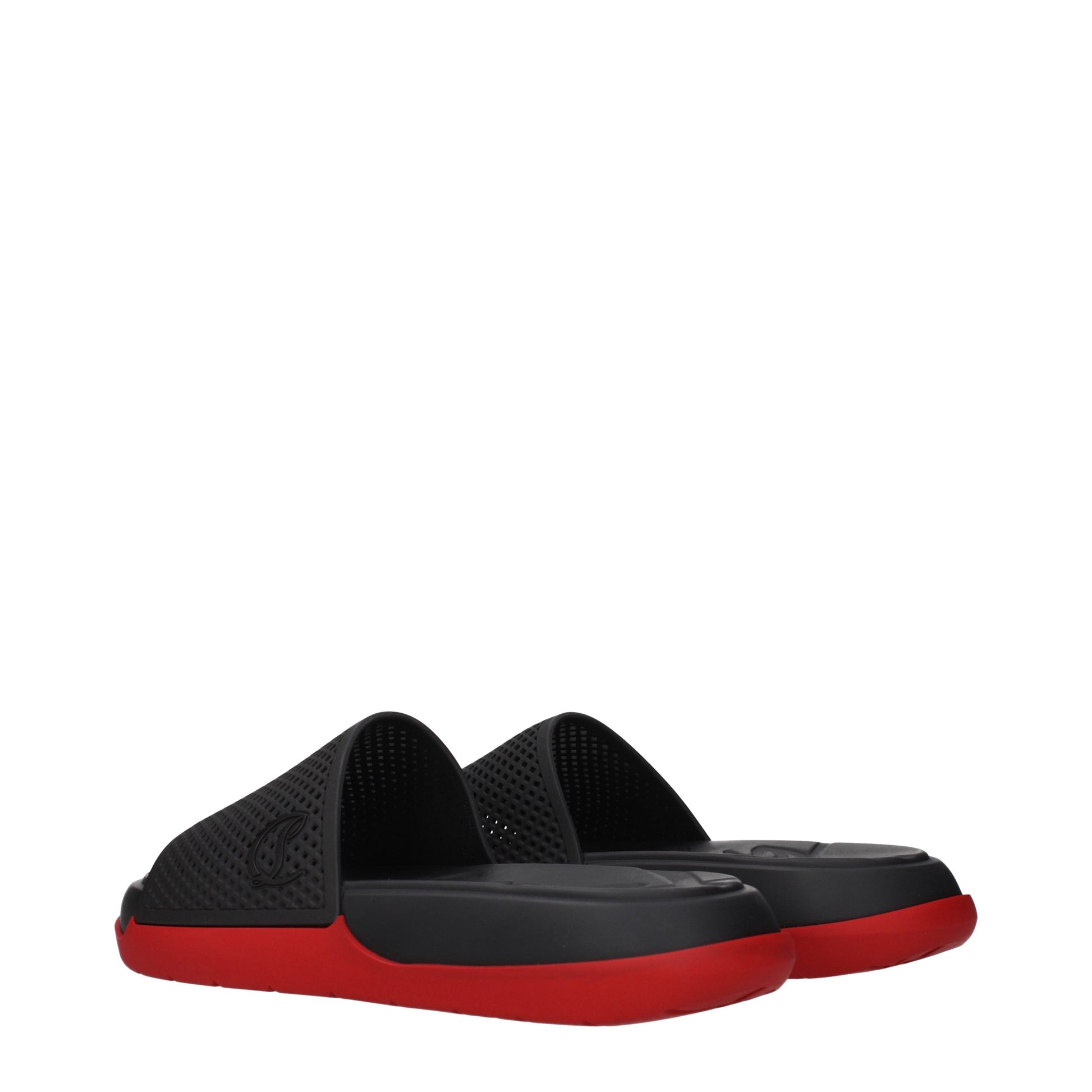 Louboutin Slippers and Clogs Men Rubber Black