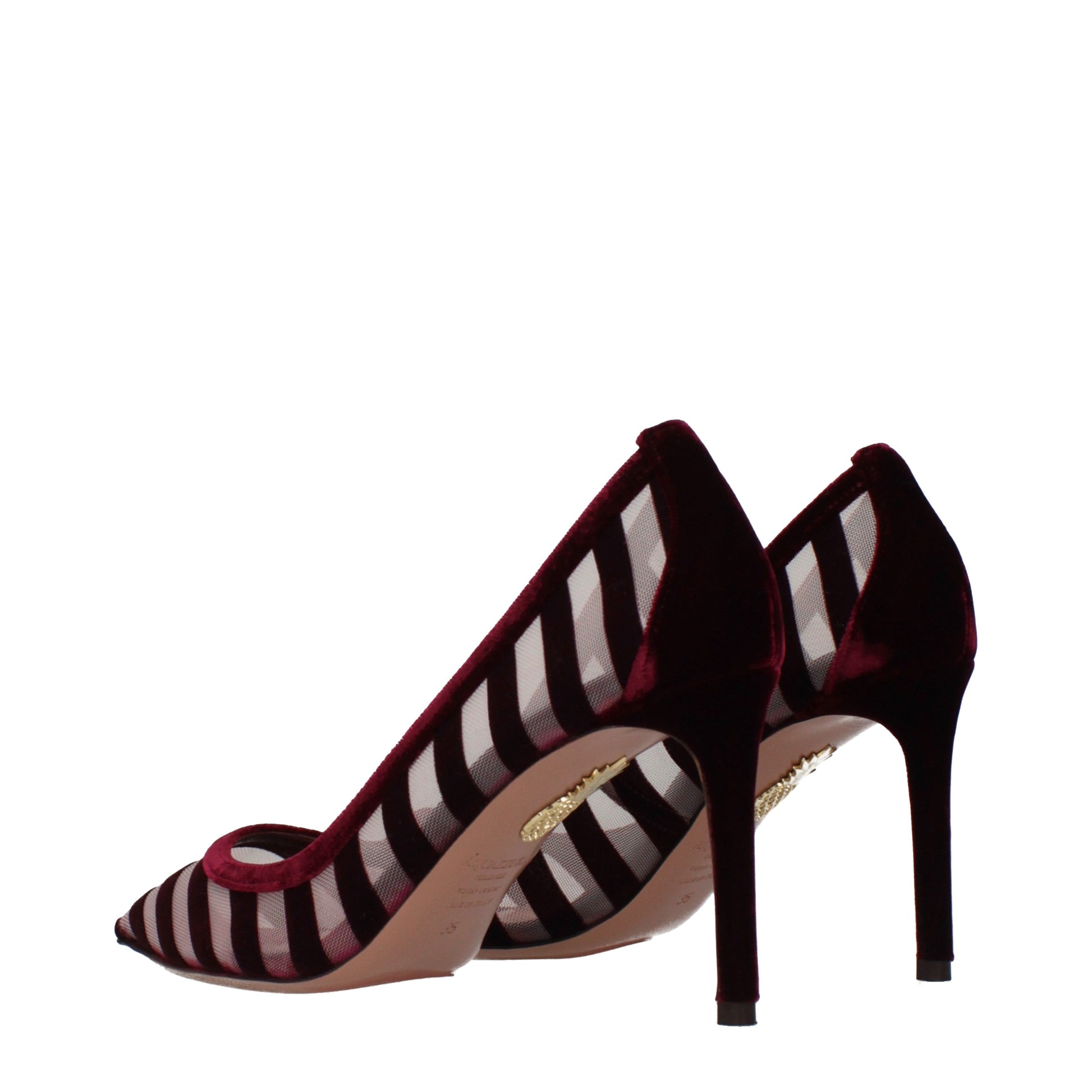 Aquazzura Pumps Women Velvet Transparent/Merlot