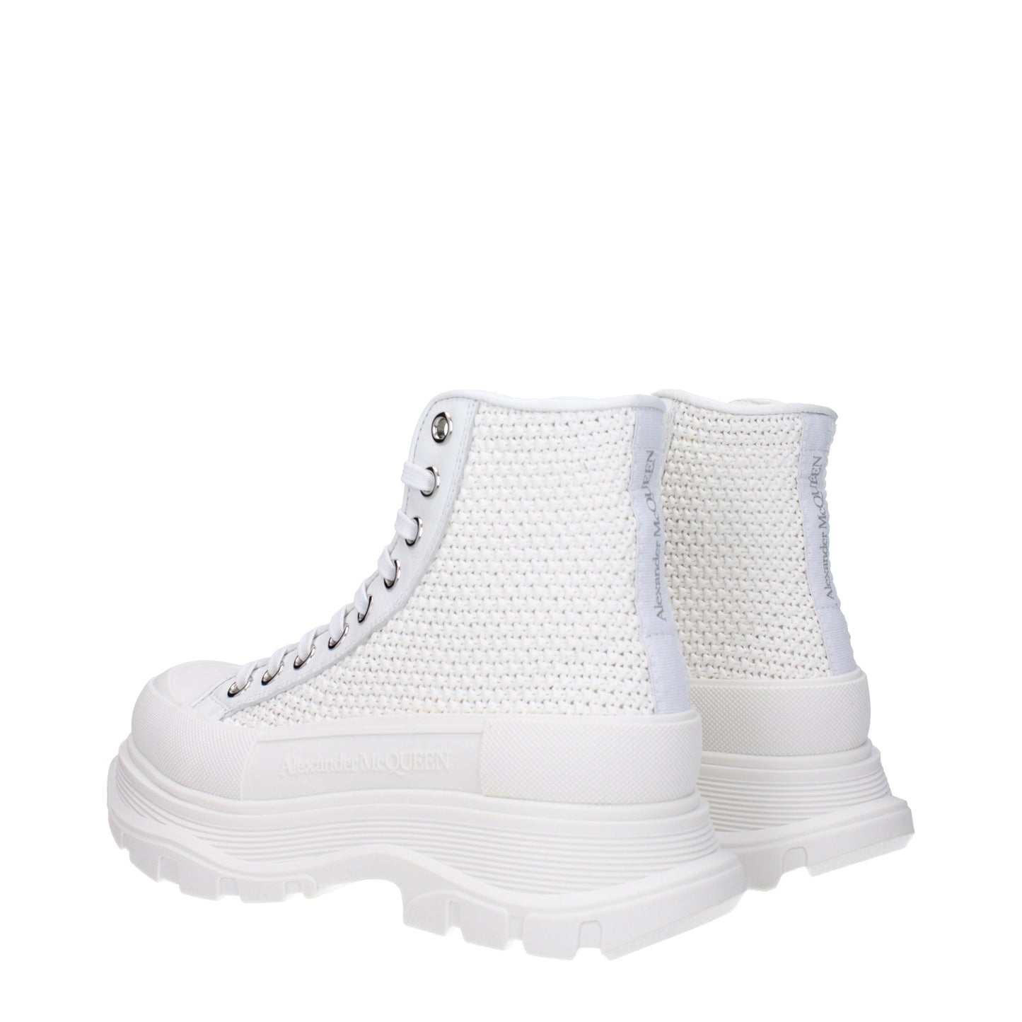 Alexander McQueen Women's Boots in Fabric  White