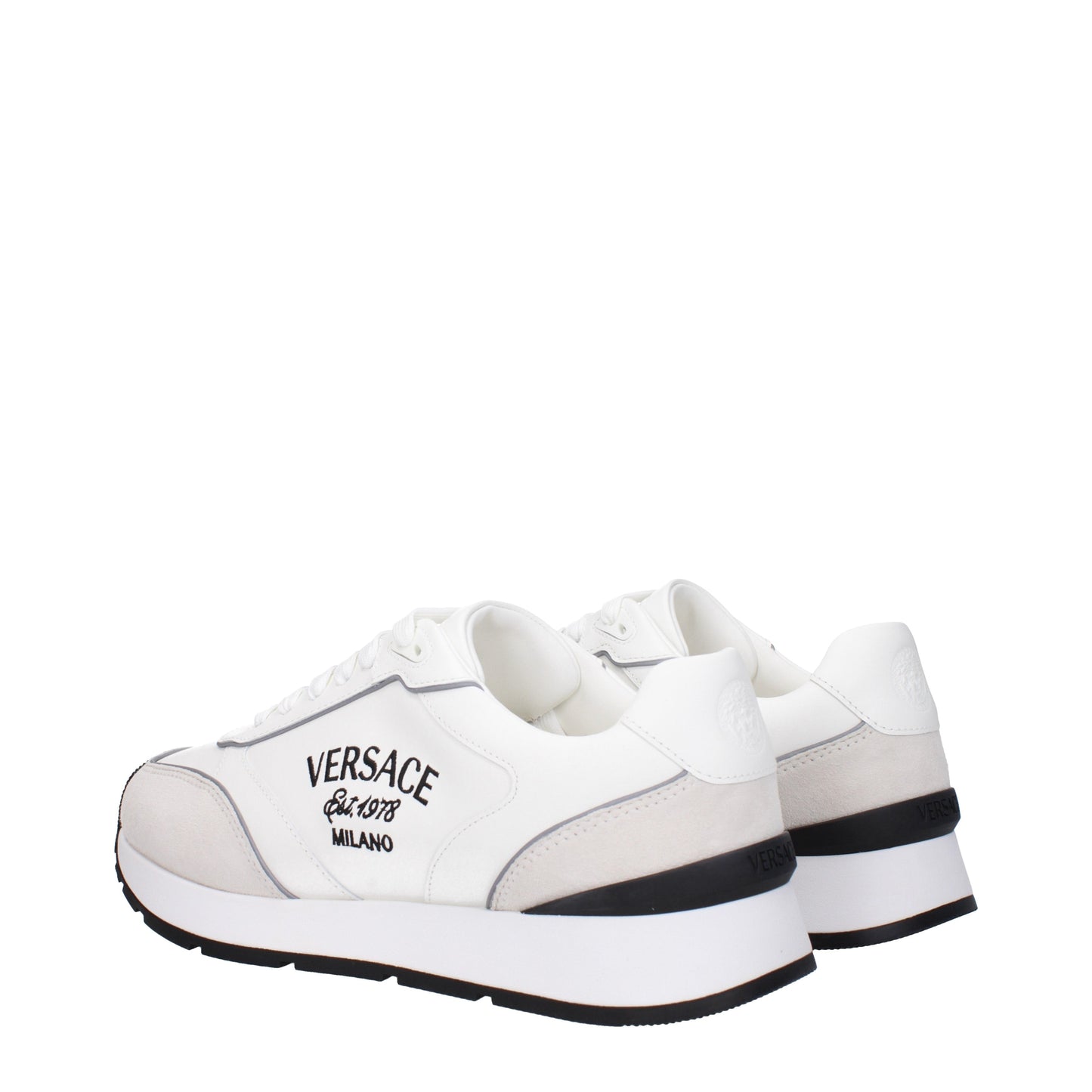 Versace Men's Sneakers in Leather White