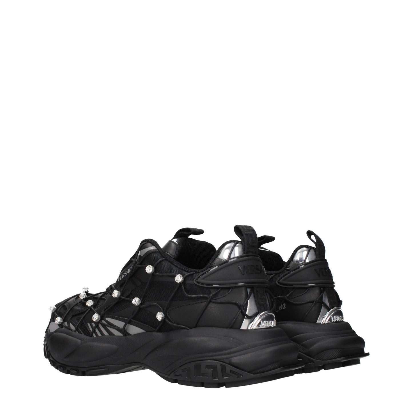 Versace Sneakers Women Fabric  Black