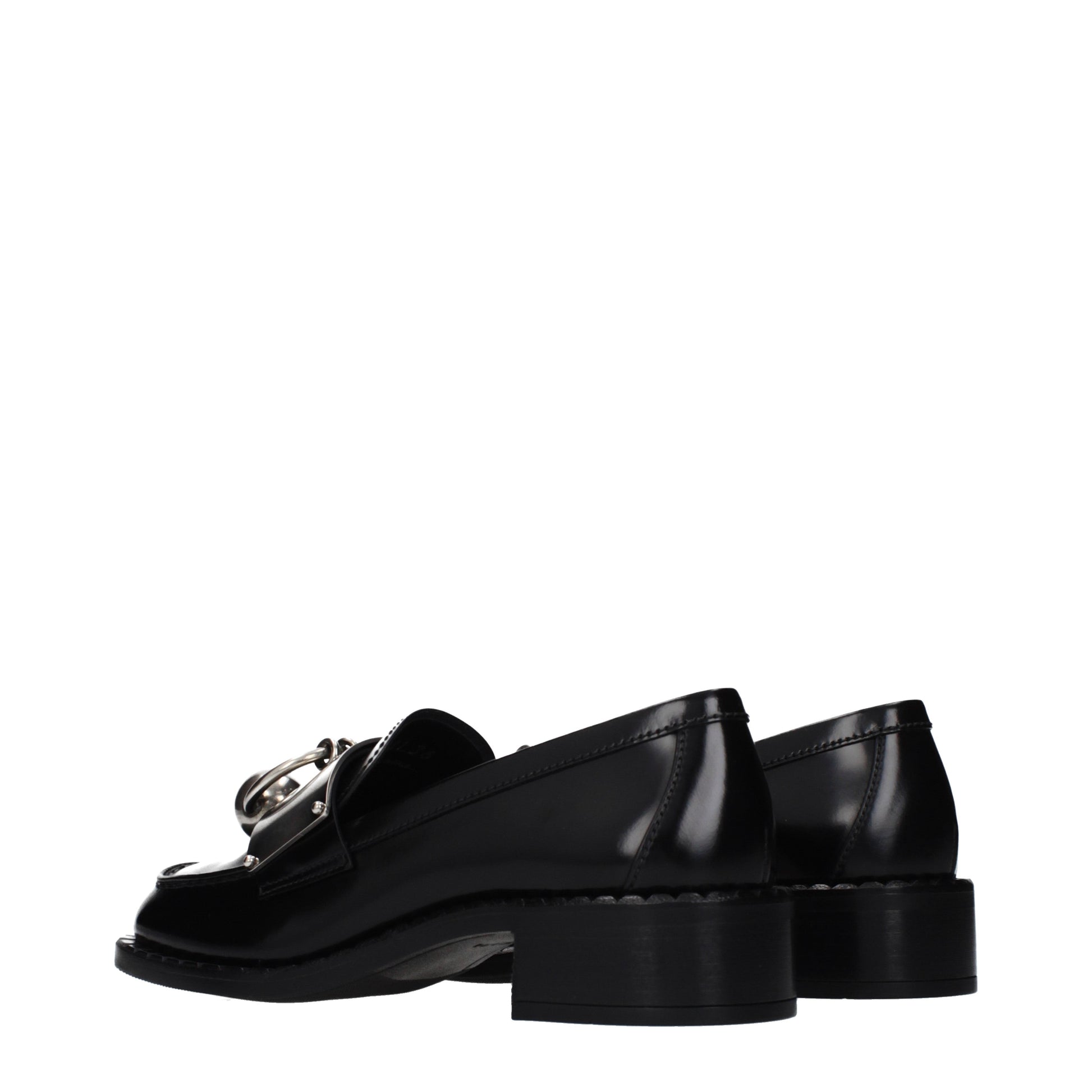 Prada Loafers Women Leather Black