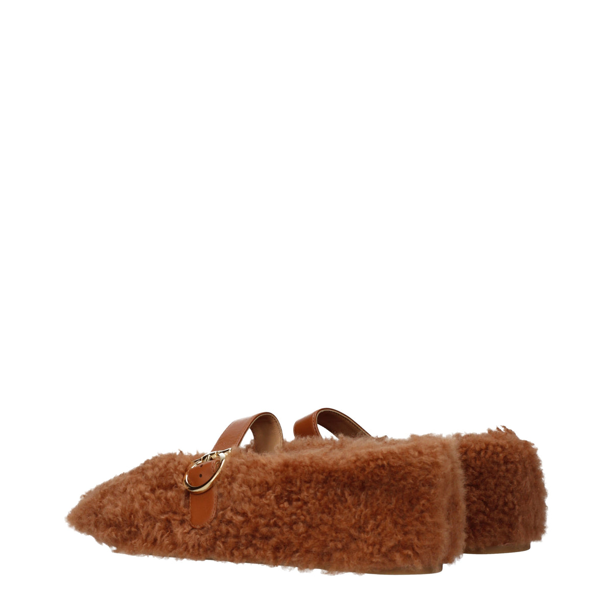 Ferragamo Ballet Flats Women Fur  Brown/Cedar