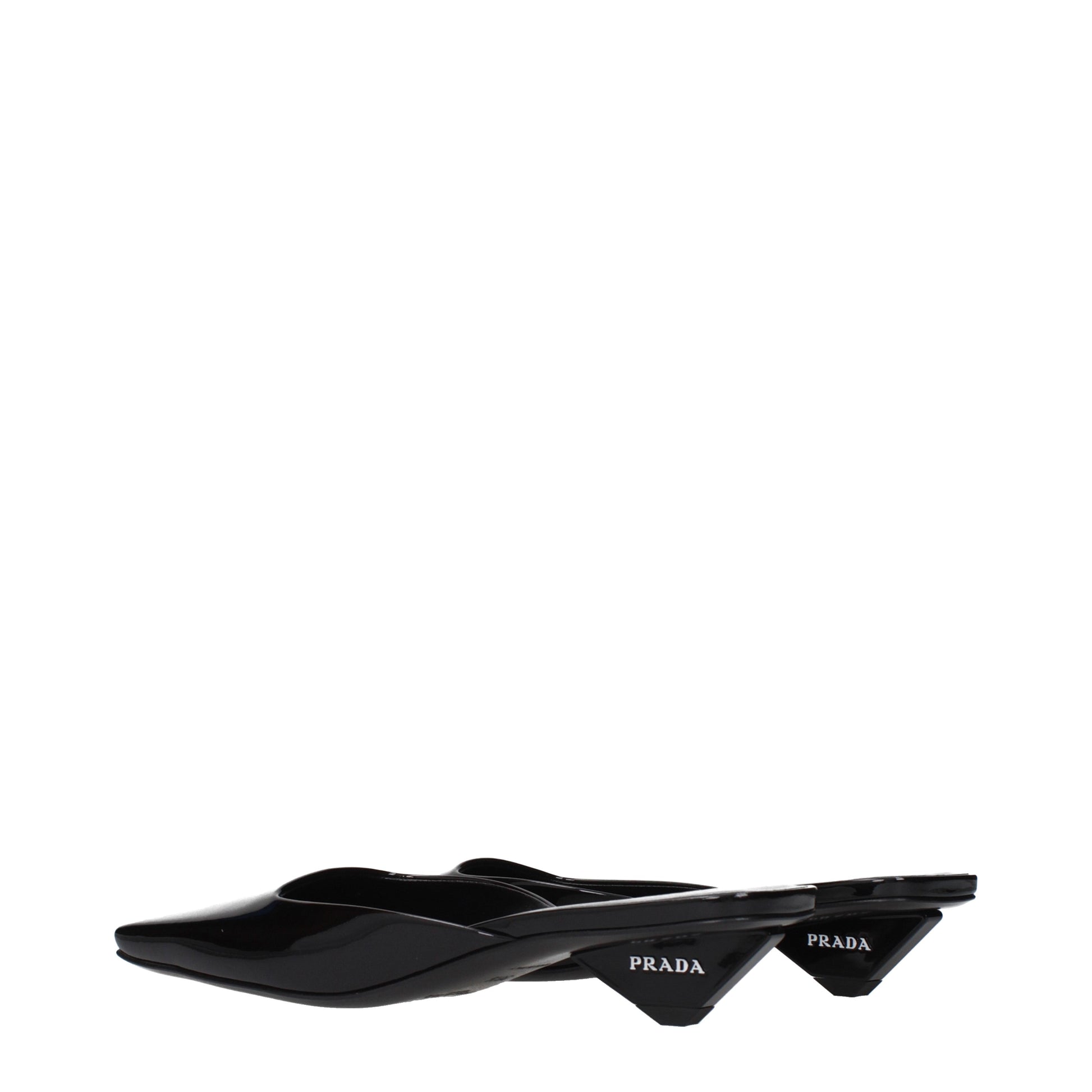 Prada Sandals Women Patent Leather Black