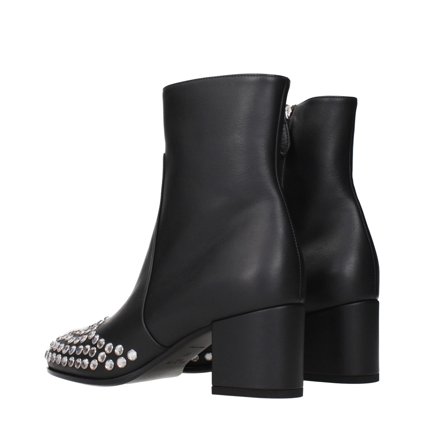 Alaia Ankle Boots Women Leather Black