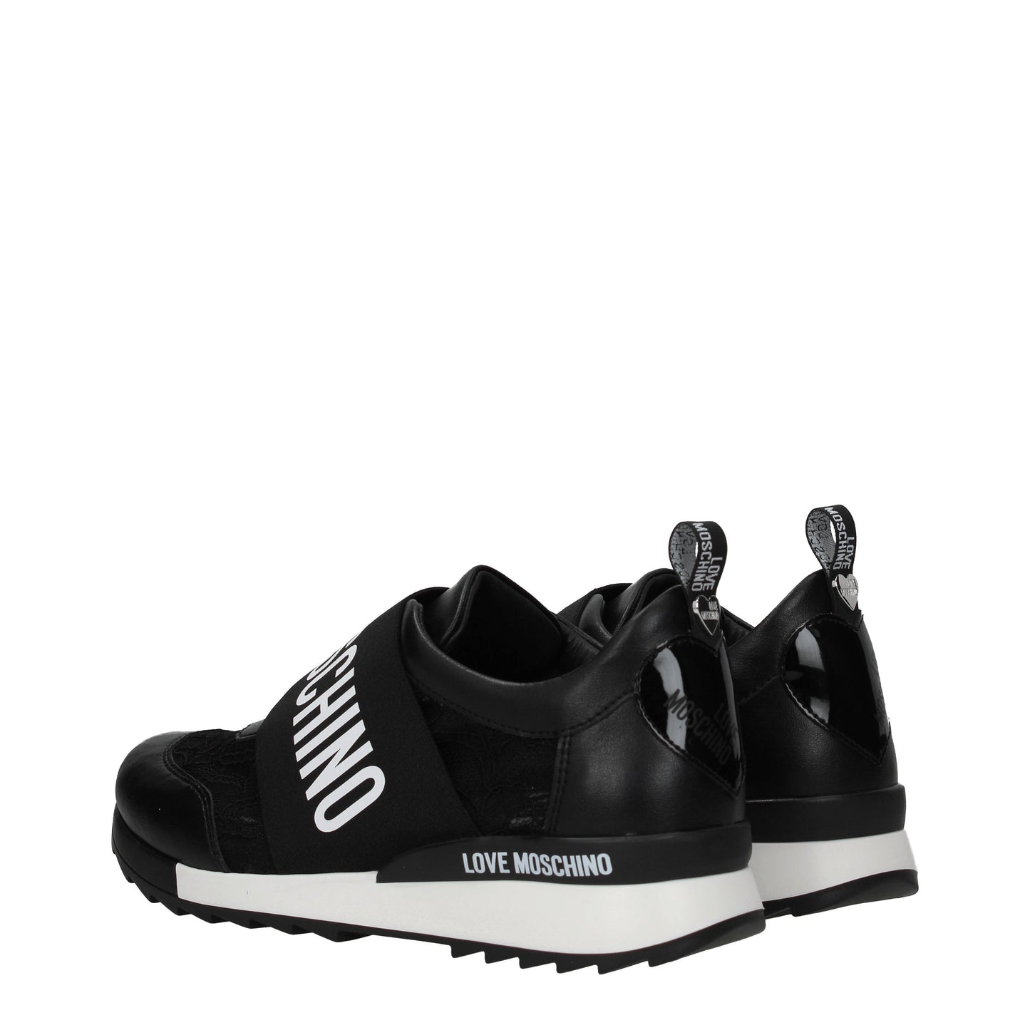 Love Moschino Women's Sneakers in Lace Black