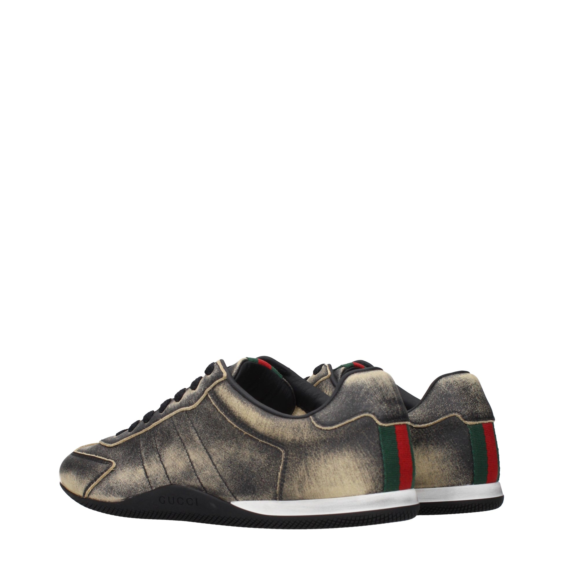 Gucci Sneakers Women Leather Black/Ivory