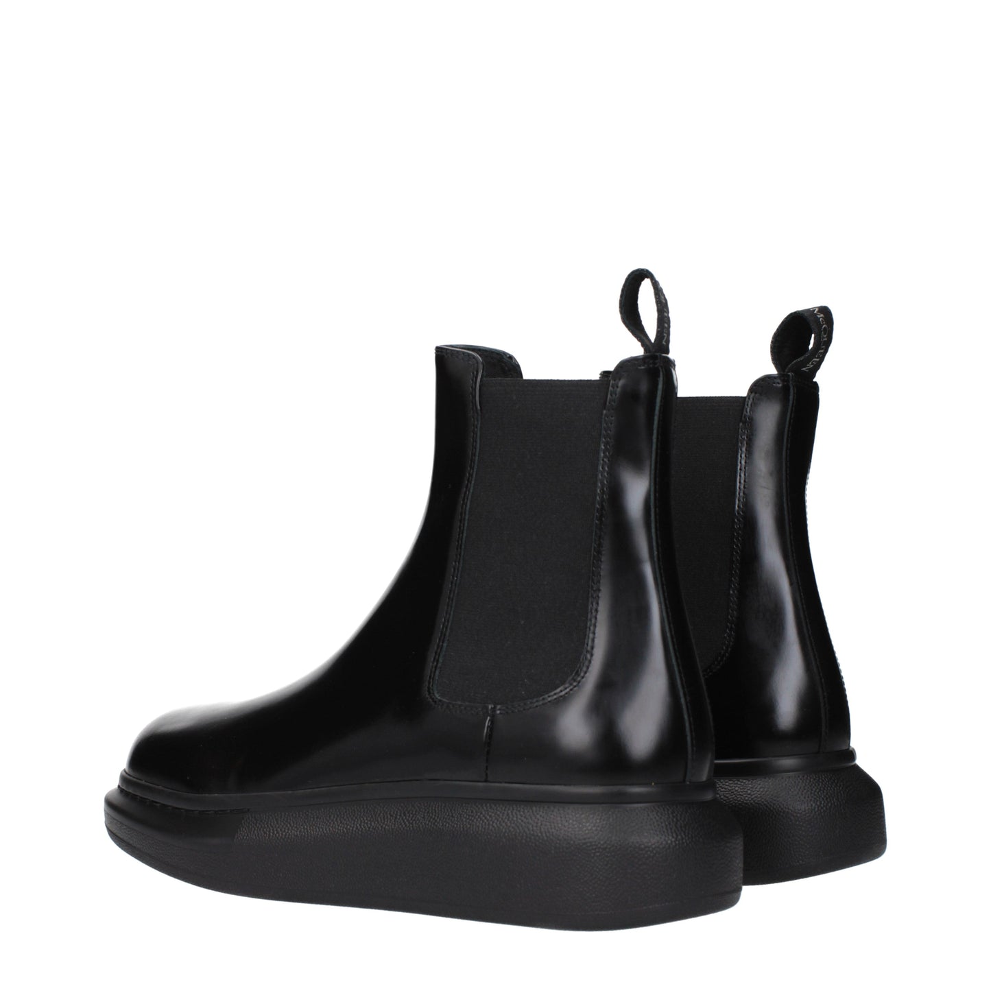 Alexander McQueen Ankle Boots Men Leather Black