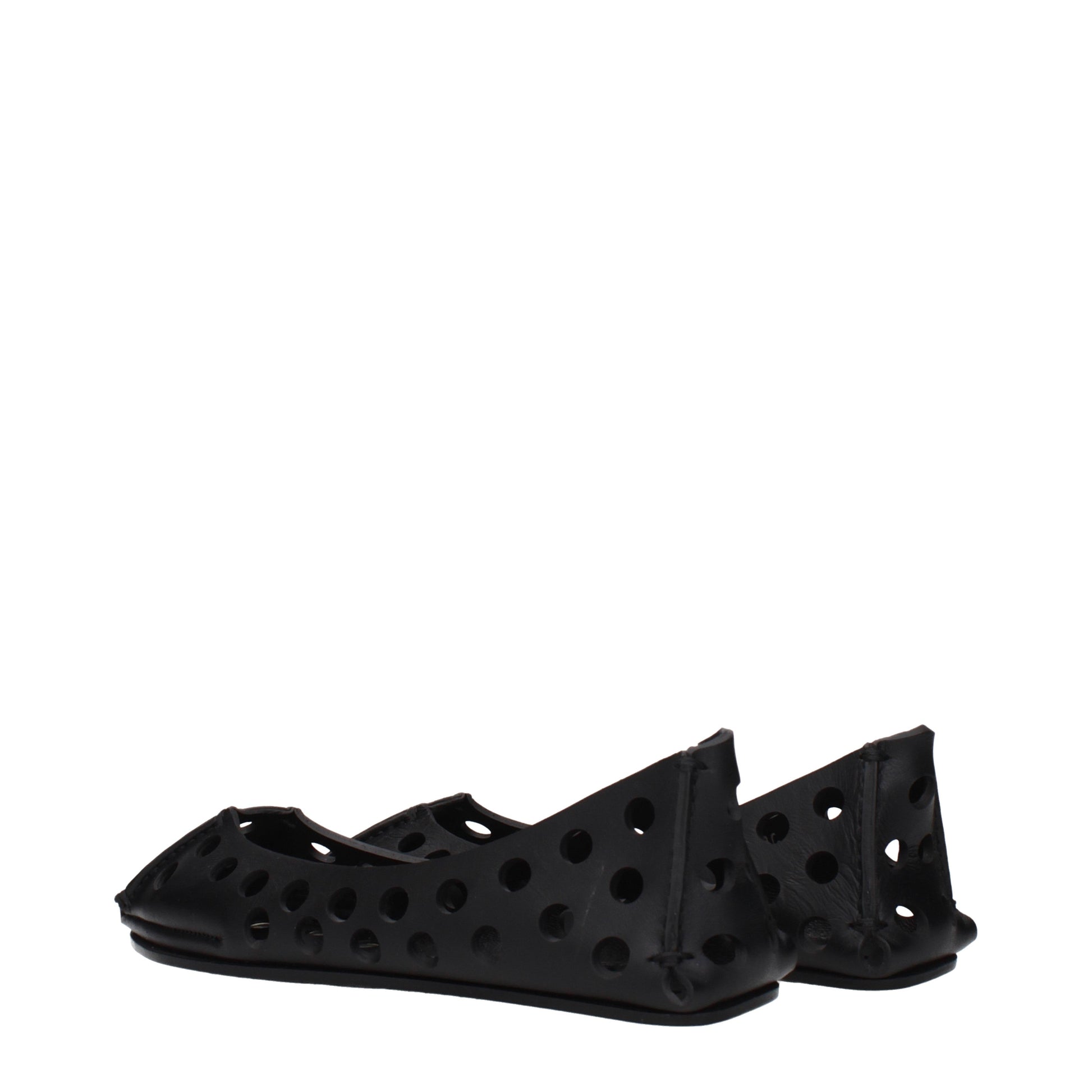 Alaia Ballet Flats Women Leather Black