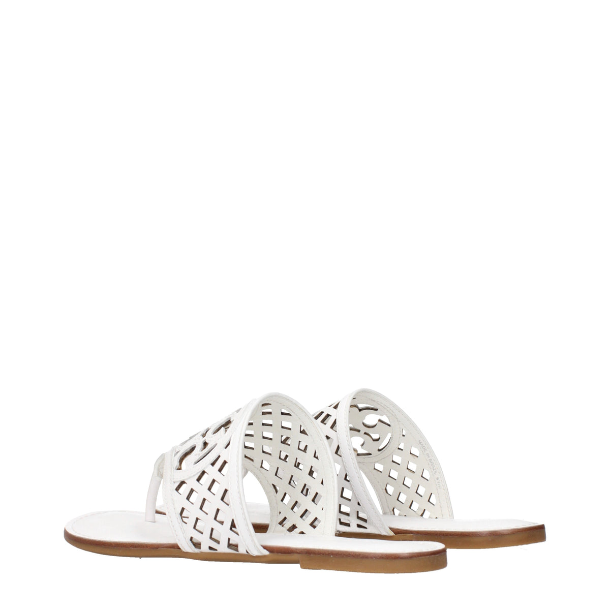 Tory Burch Flip Flops Women Leather White