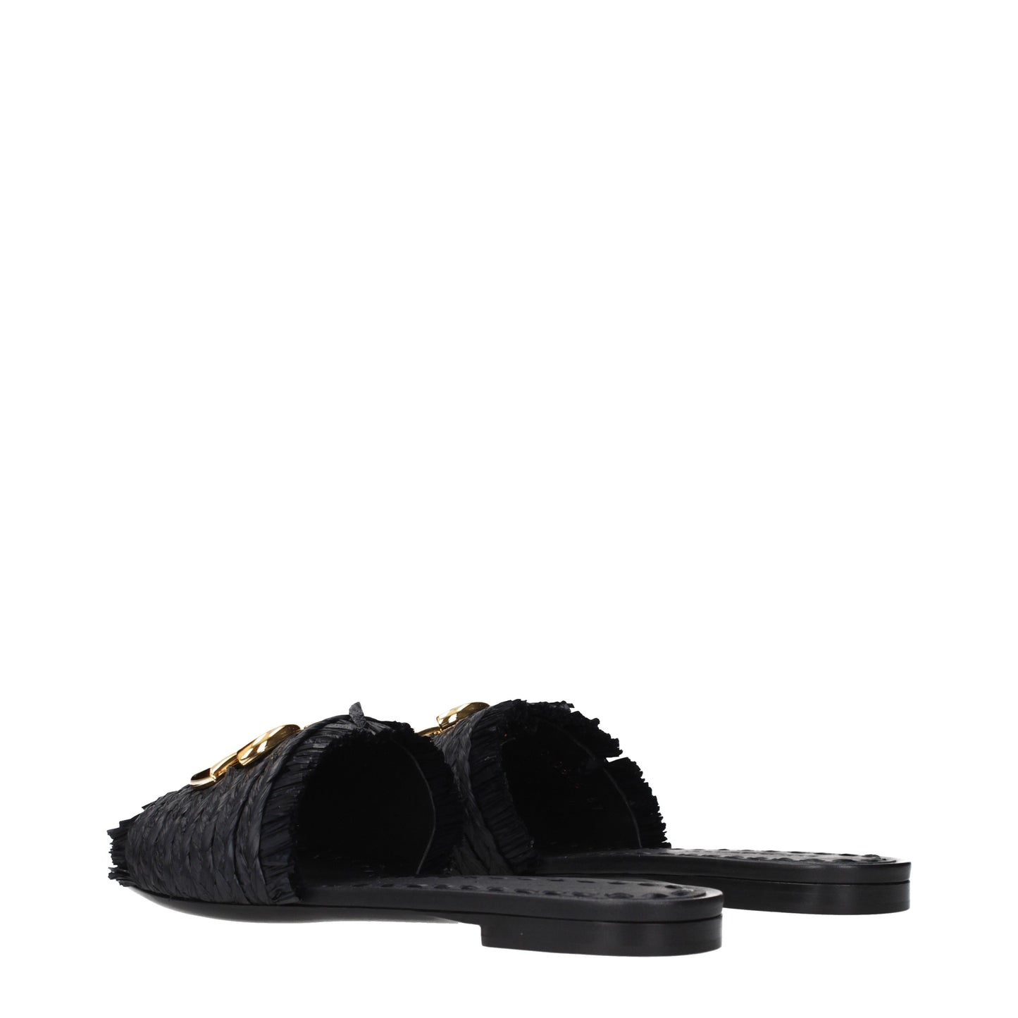 Dolce&Gabbana Slippers and Clogs Women Raffia Black