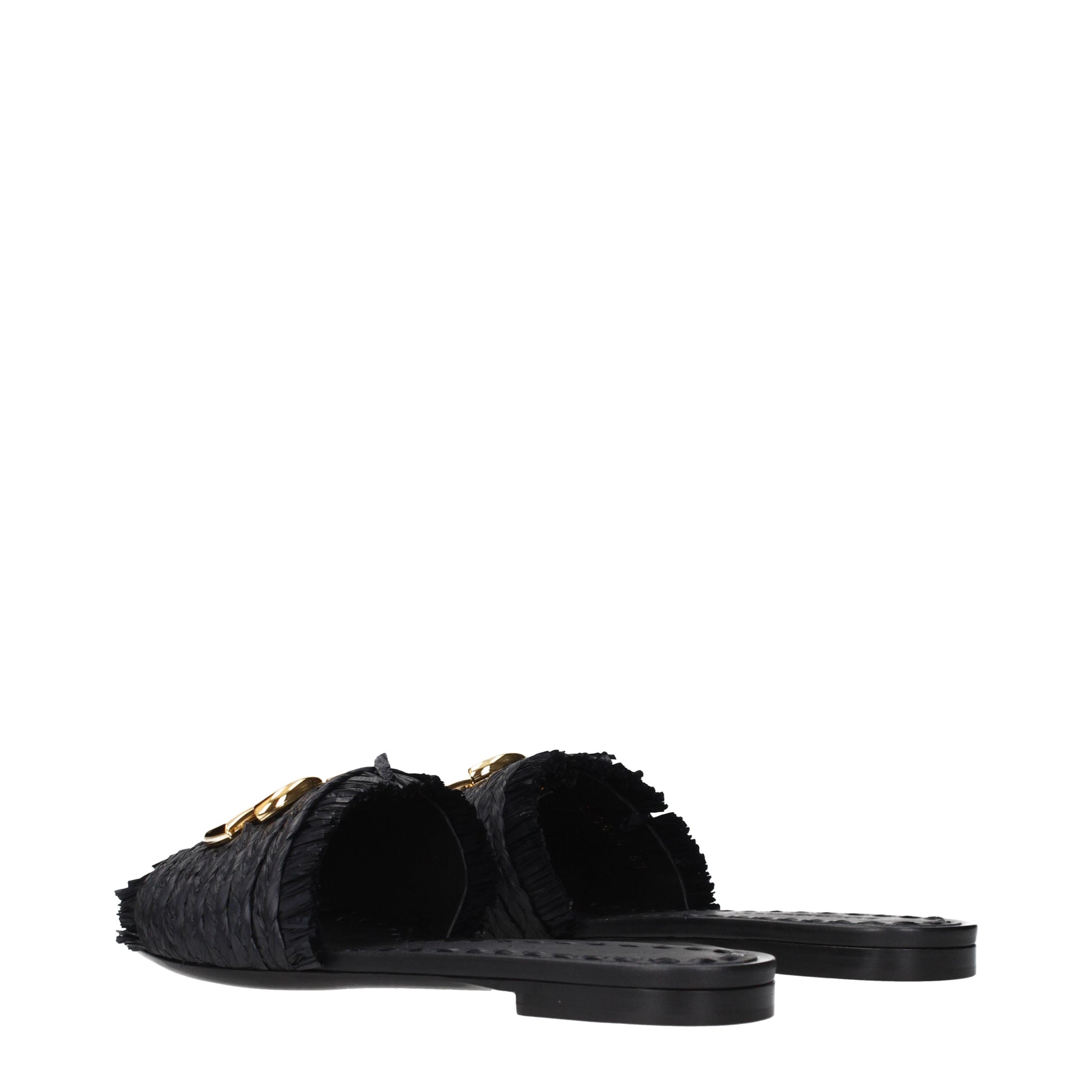 Dolce&Gabbana Slippers and Clogs Women Raffia Black