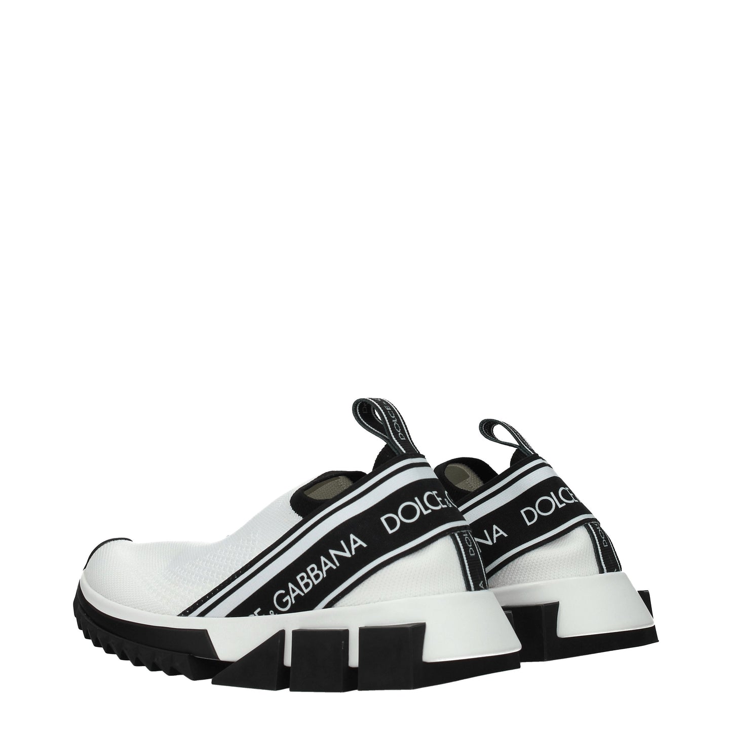 Dolce&Gabbana Women's Sneakers in Fabric  White/Black