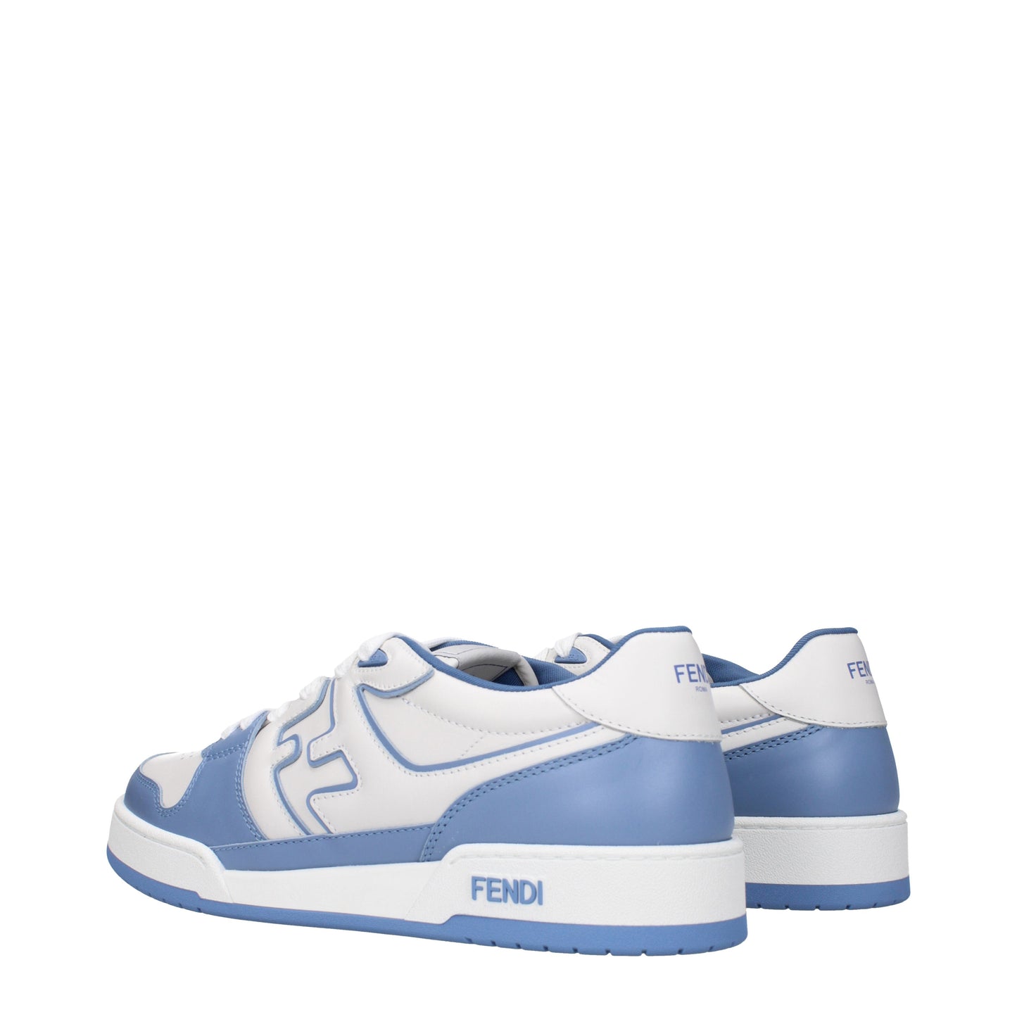 Fendi Men's Sneakers in Leather White/Sky