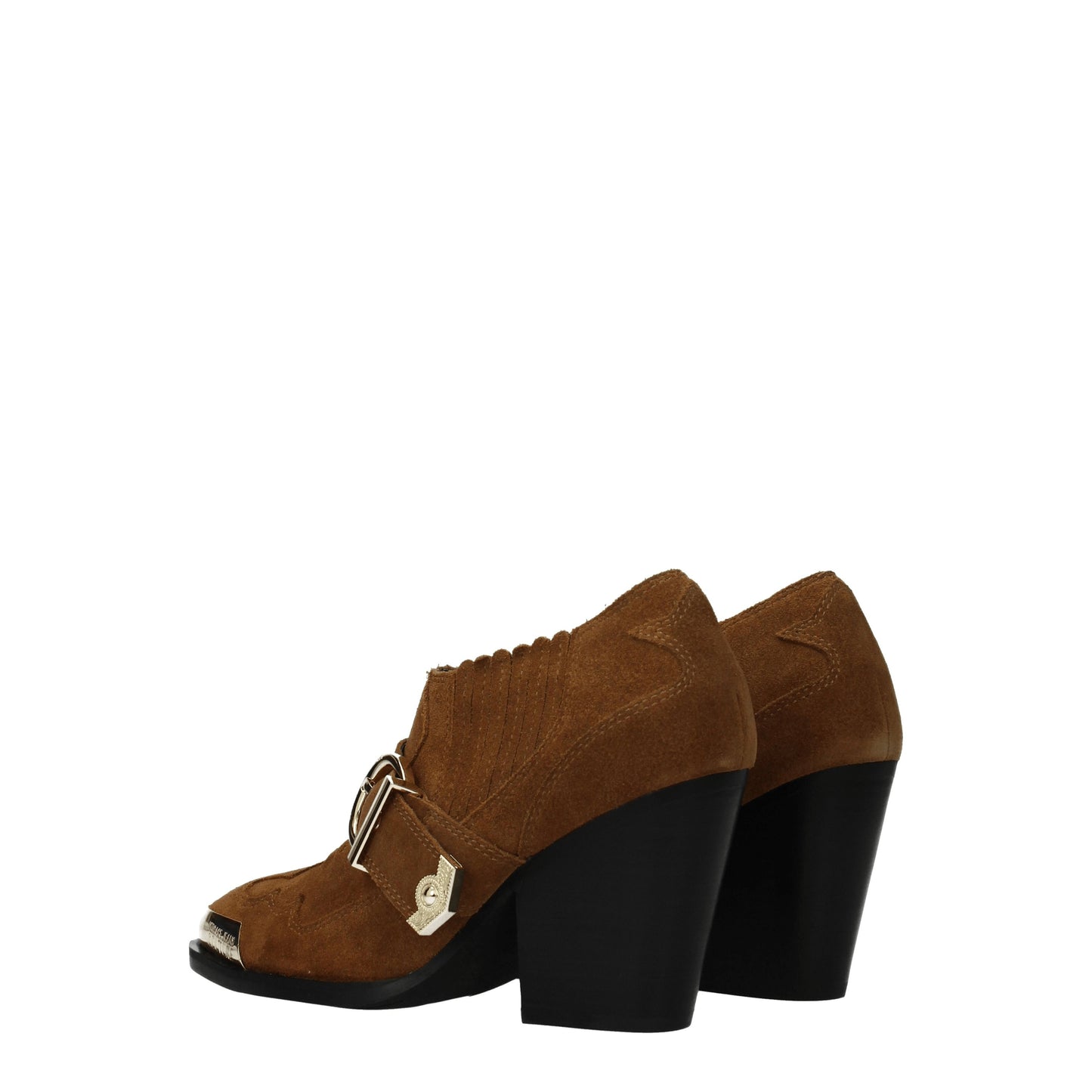 Versace Jeans Women's Boots in Suede Brown/Cognac