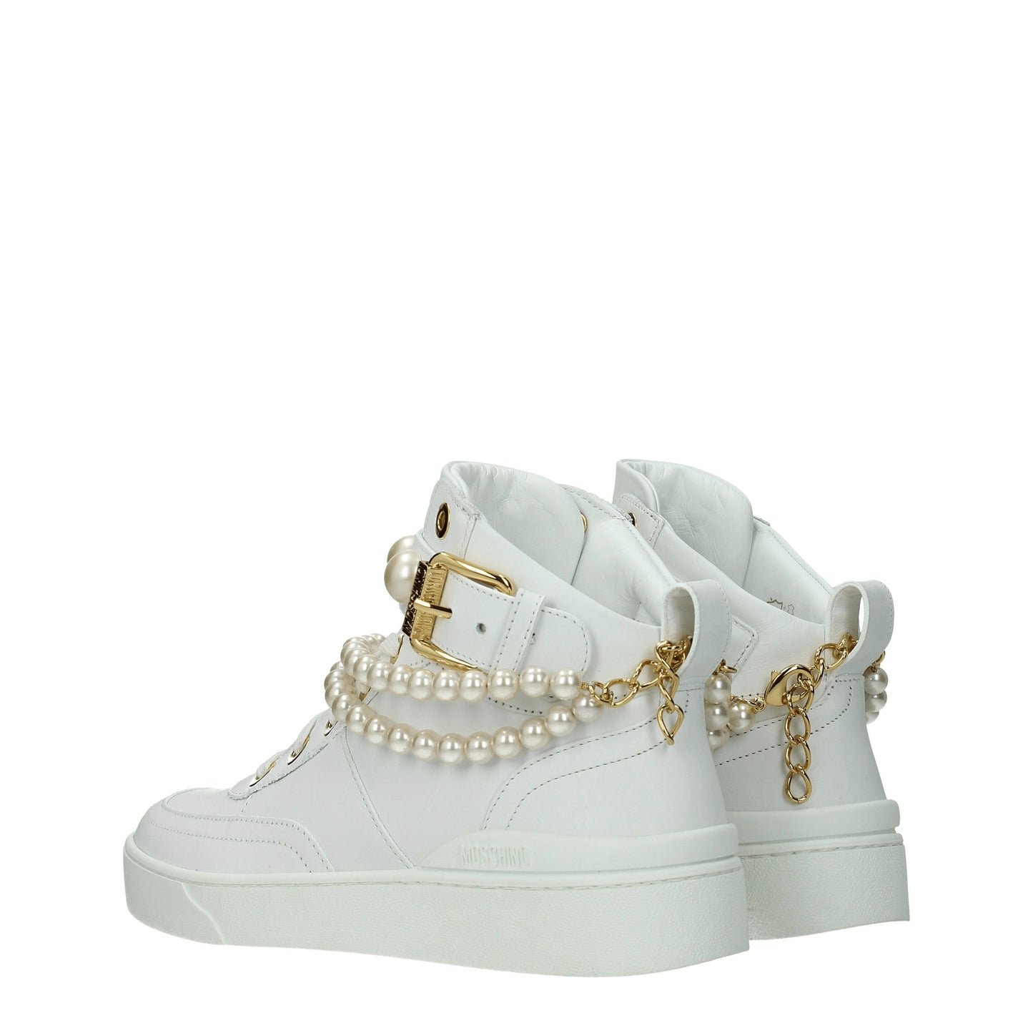 Moschino Women's Sneakers in Leather White