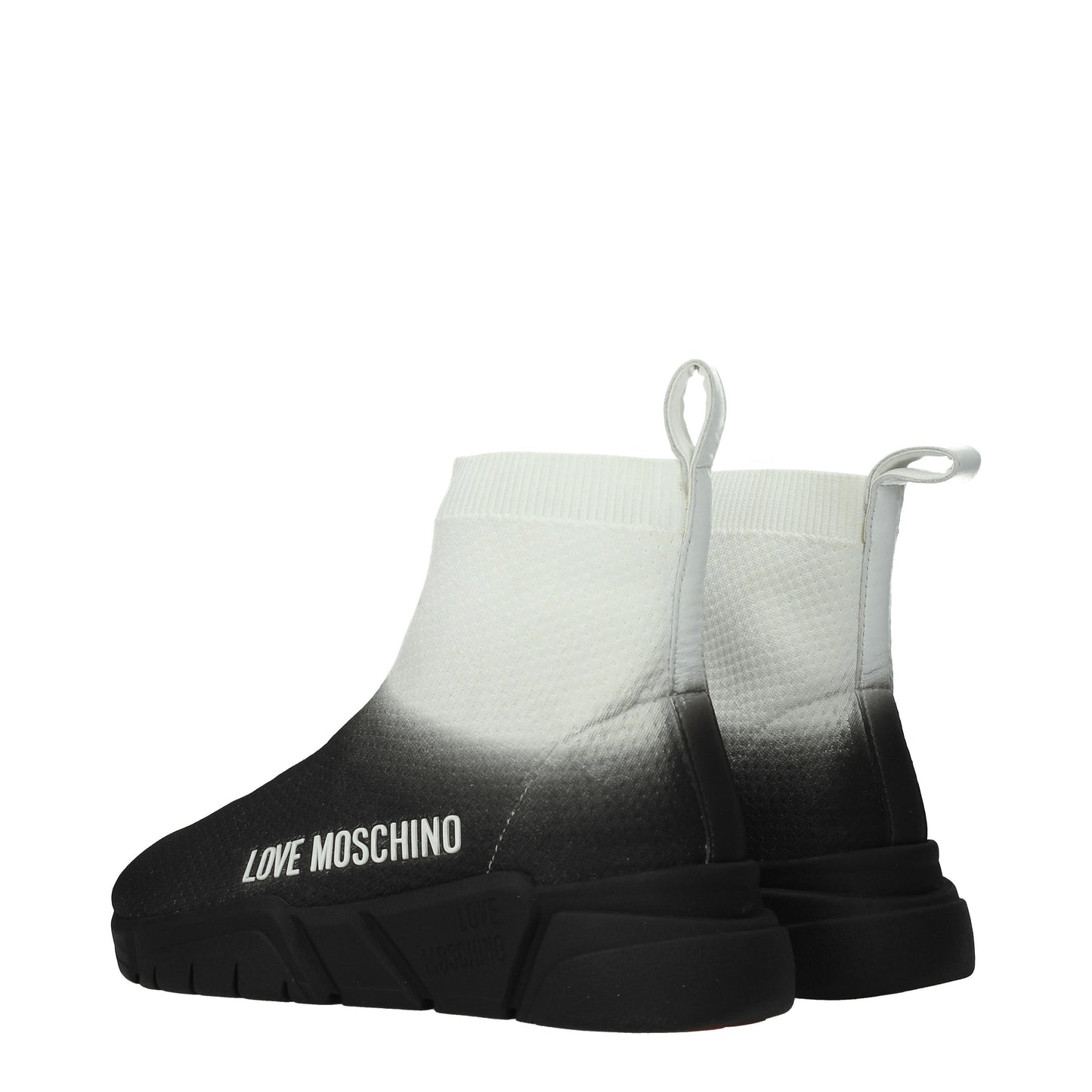 Love Moschino Women's Sneakers in Fabric  Black/Off White